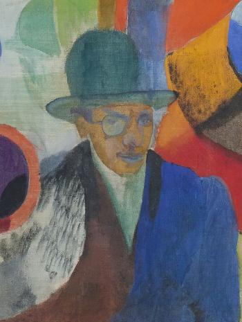 Manège de cochons Partie basse de la composition, personnage masculin Tristan Tzara Robert Delaunay (1885-1941)
