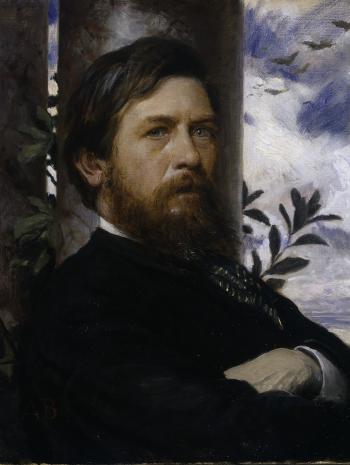 Arnold Böcklin (1827-1901), Autoportrait. 1873, peinture (huile sur toile), 61 × 48,9 cm. Allemagne, Hambourg, Hamburger Kunsthalle