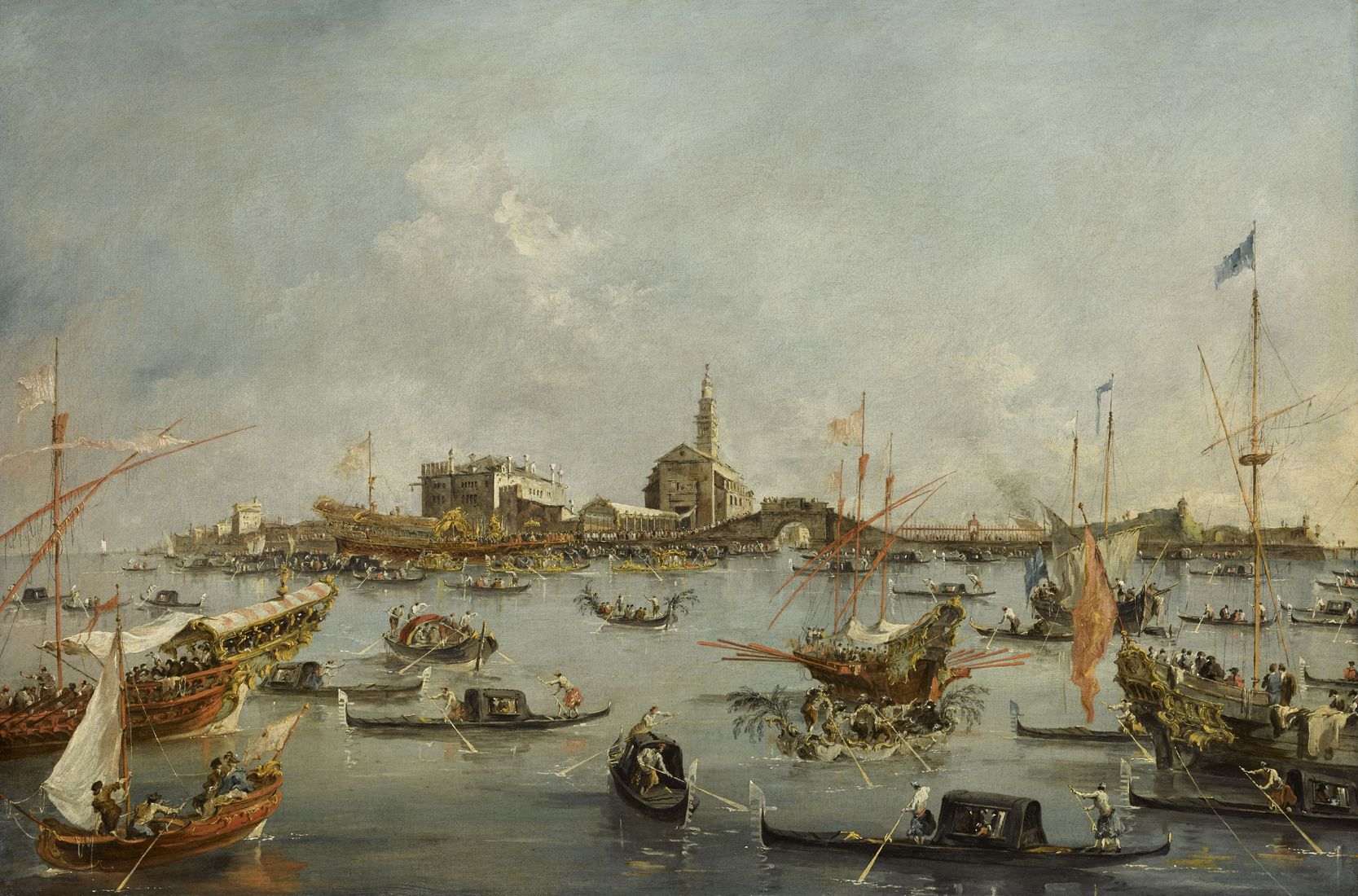 Le Doge sur le "Bucentaure", à San Niccolò di Lido à Venise, le jour de l'Ascension Le Doge sur le "Bucentaure", à San Niccolò di Lido à Venise, le jour de l'Ascension