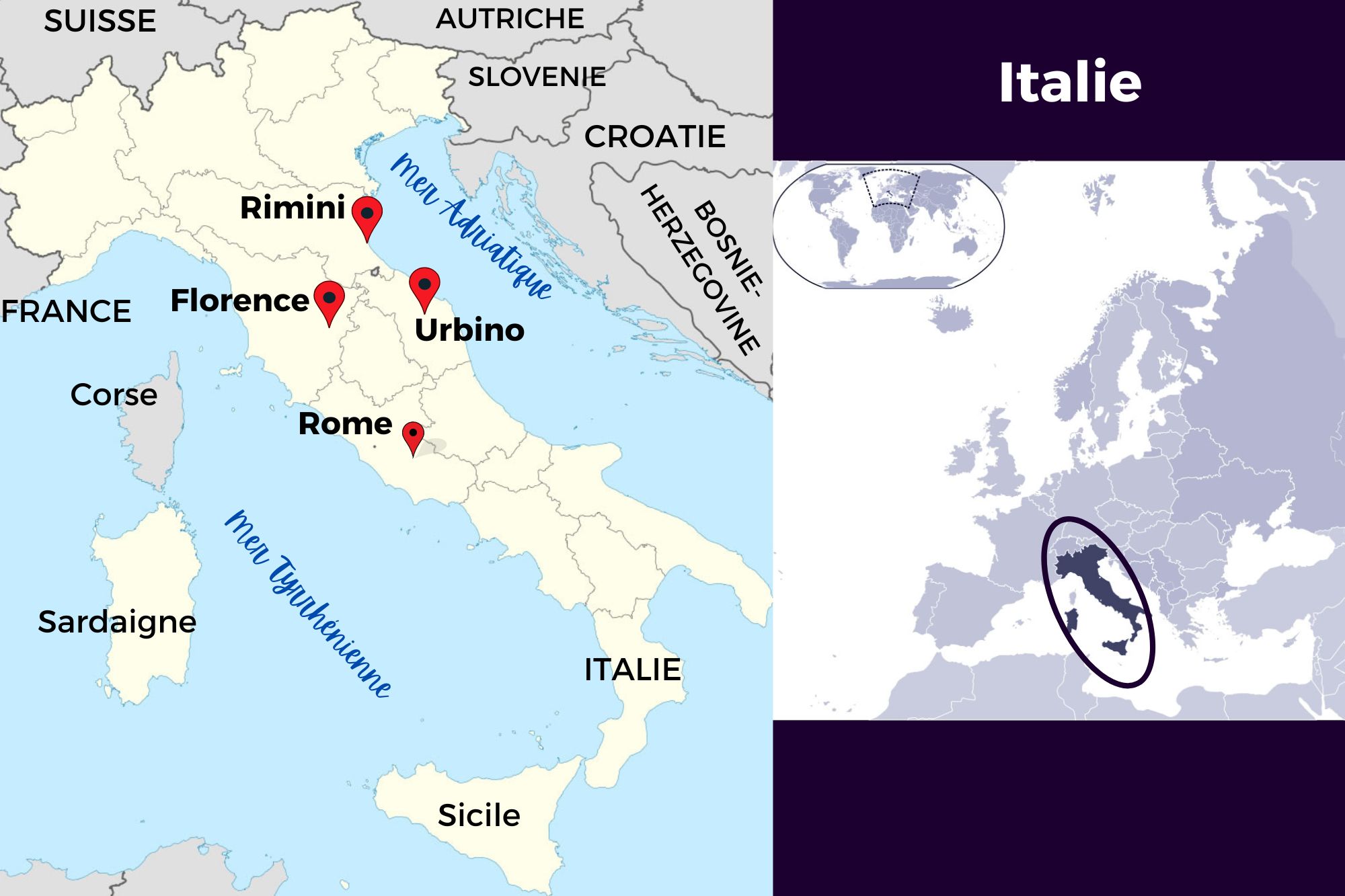 Carte de l'Italie