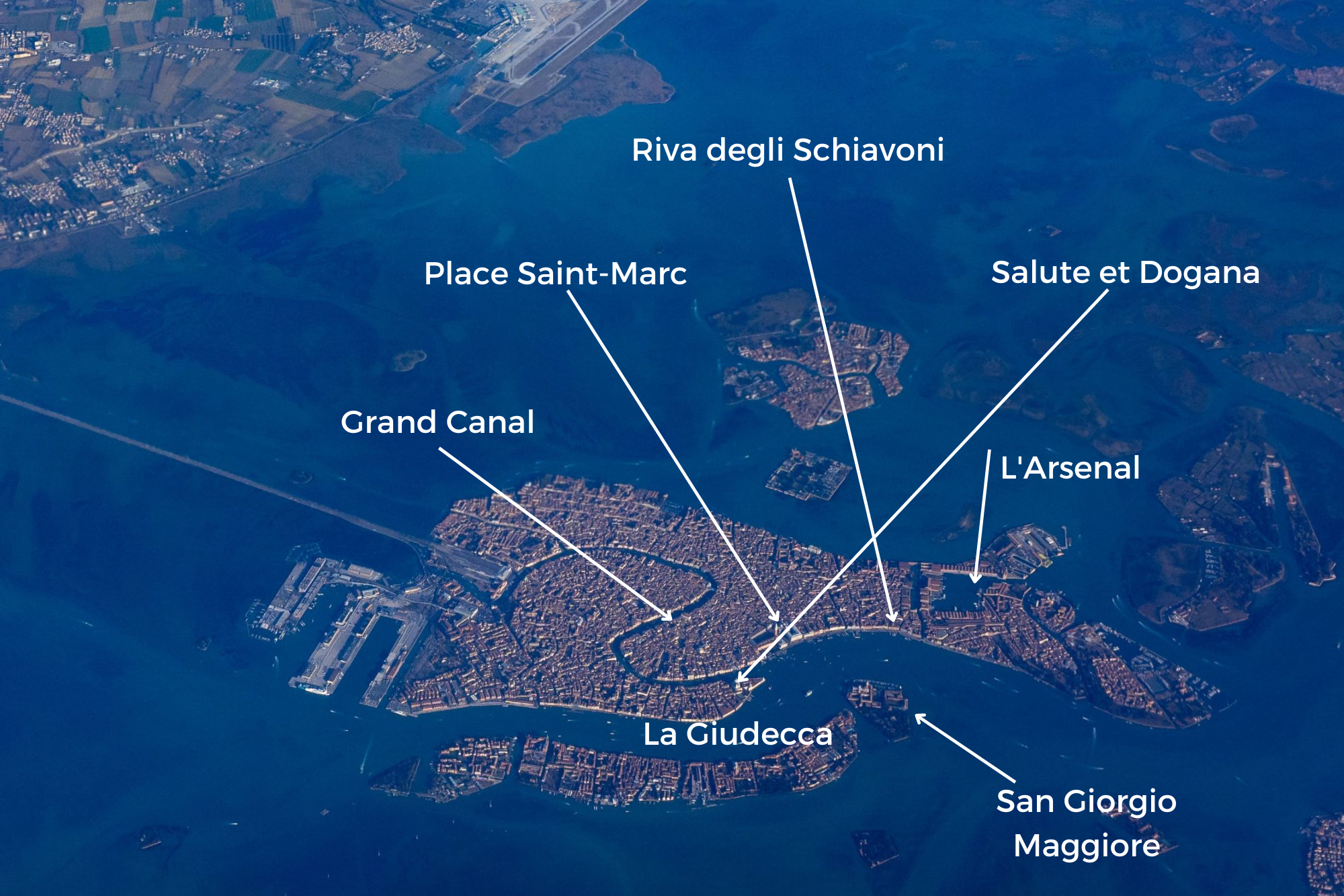 Vue aérienne de Venise Vue aérienne de Venise