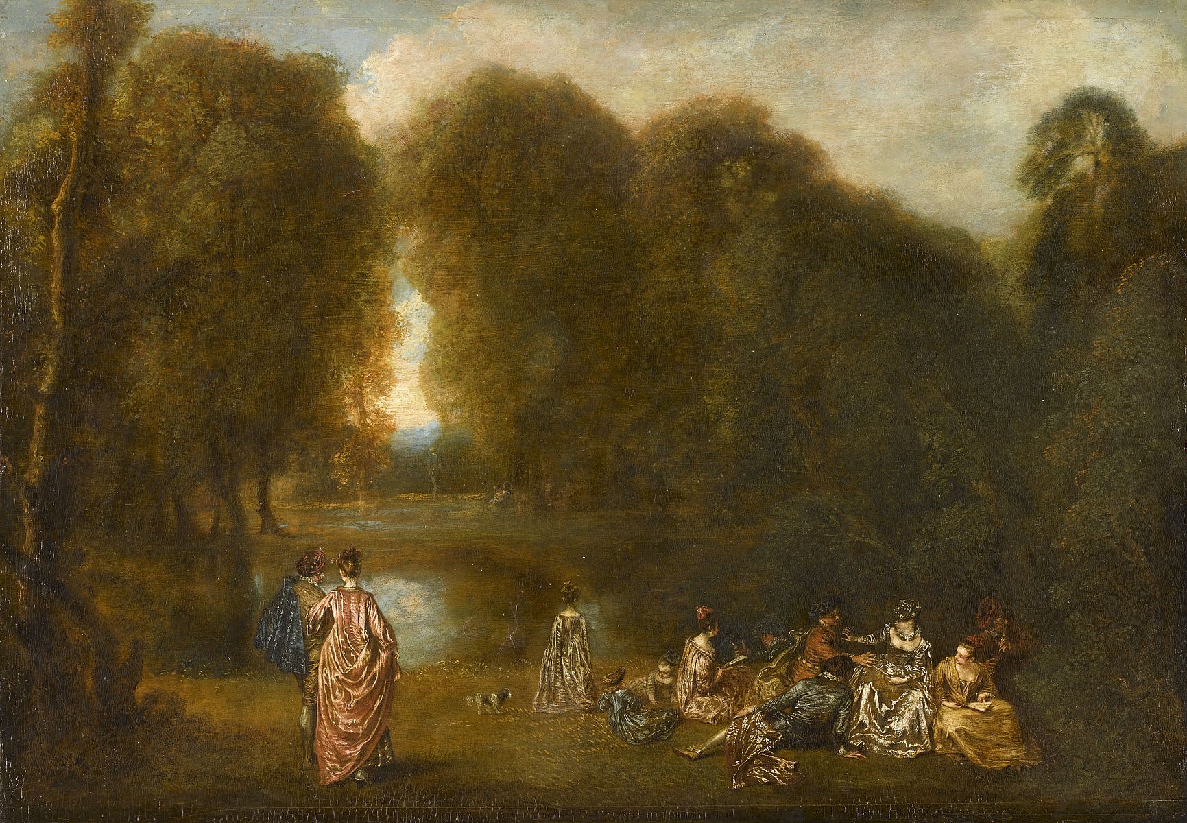 Assemblée dans un parc