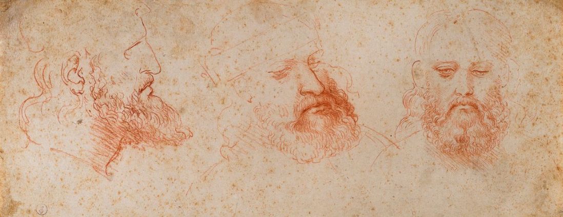 Trois études d'un visage d'homme barbu Trois études d'un visage d'homme barbu