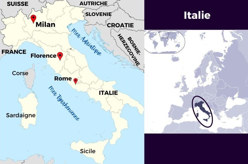 Carte de l'Italie