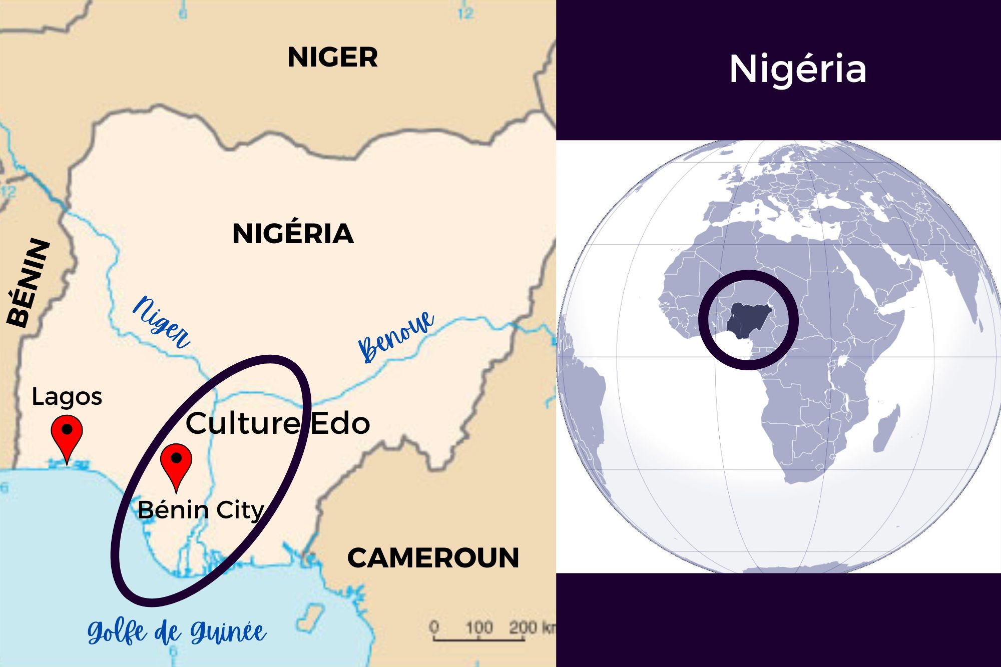 Carte du Nigéria - Culture Edo