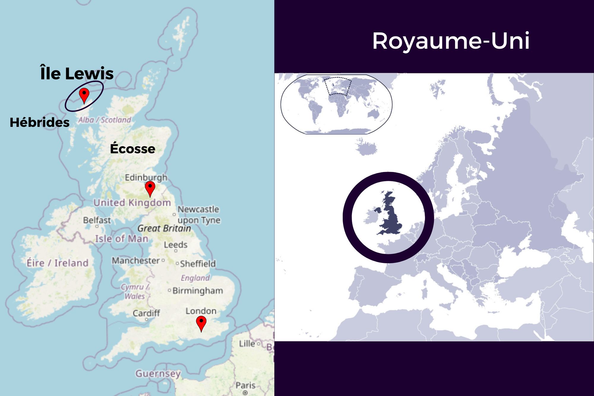 Carte du Royaume-Uni - Île Lewis Carte du Royaume-Uni - Île Lewis