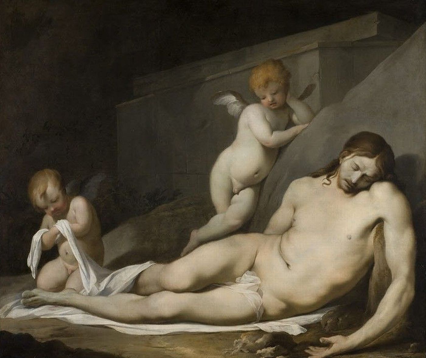 Le Christ mort pleuré par deux anges