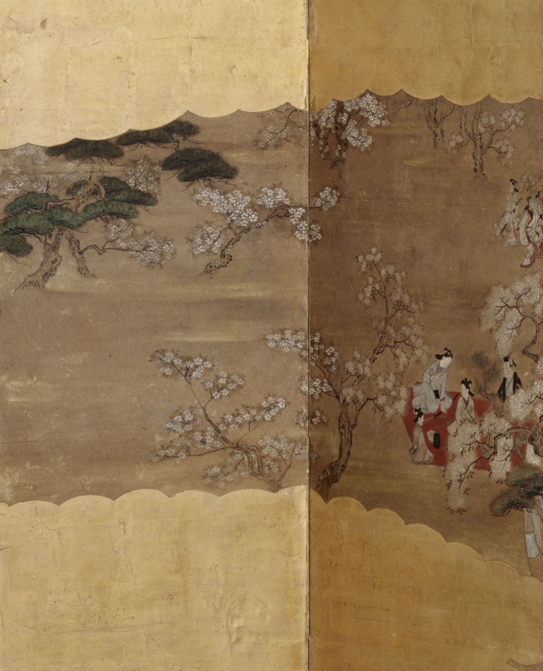 Divertissements sous les cerisiers en fleurs