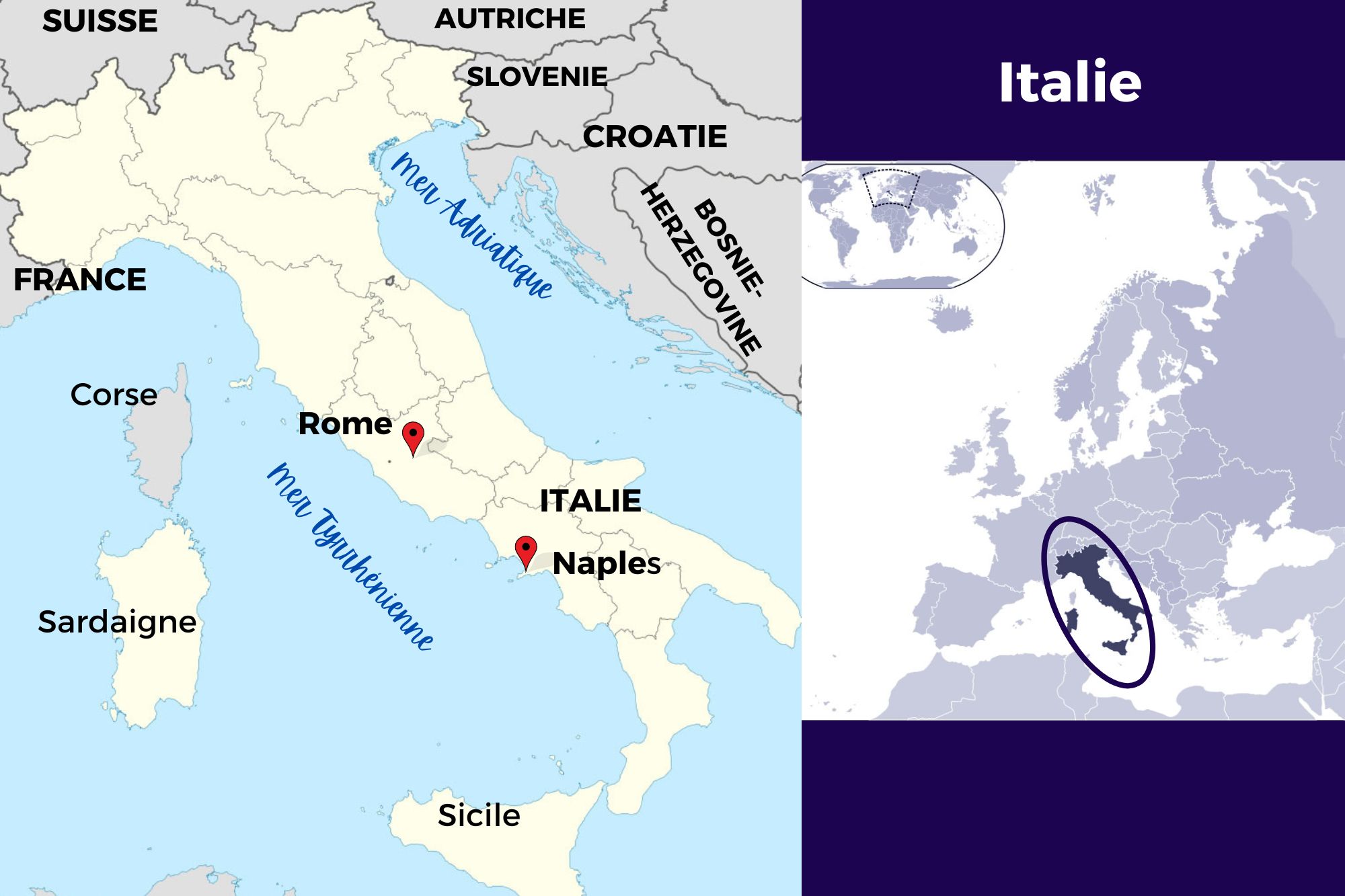 Carte de l'Italie