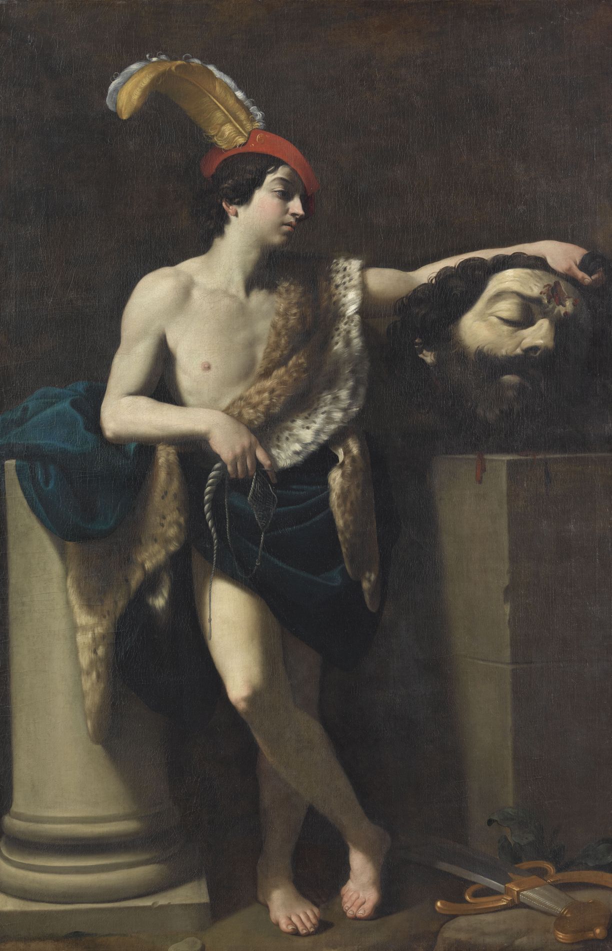 David tenant la tête de Goliath