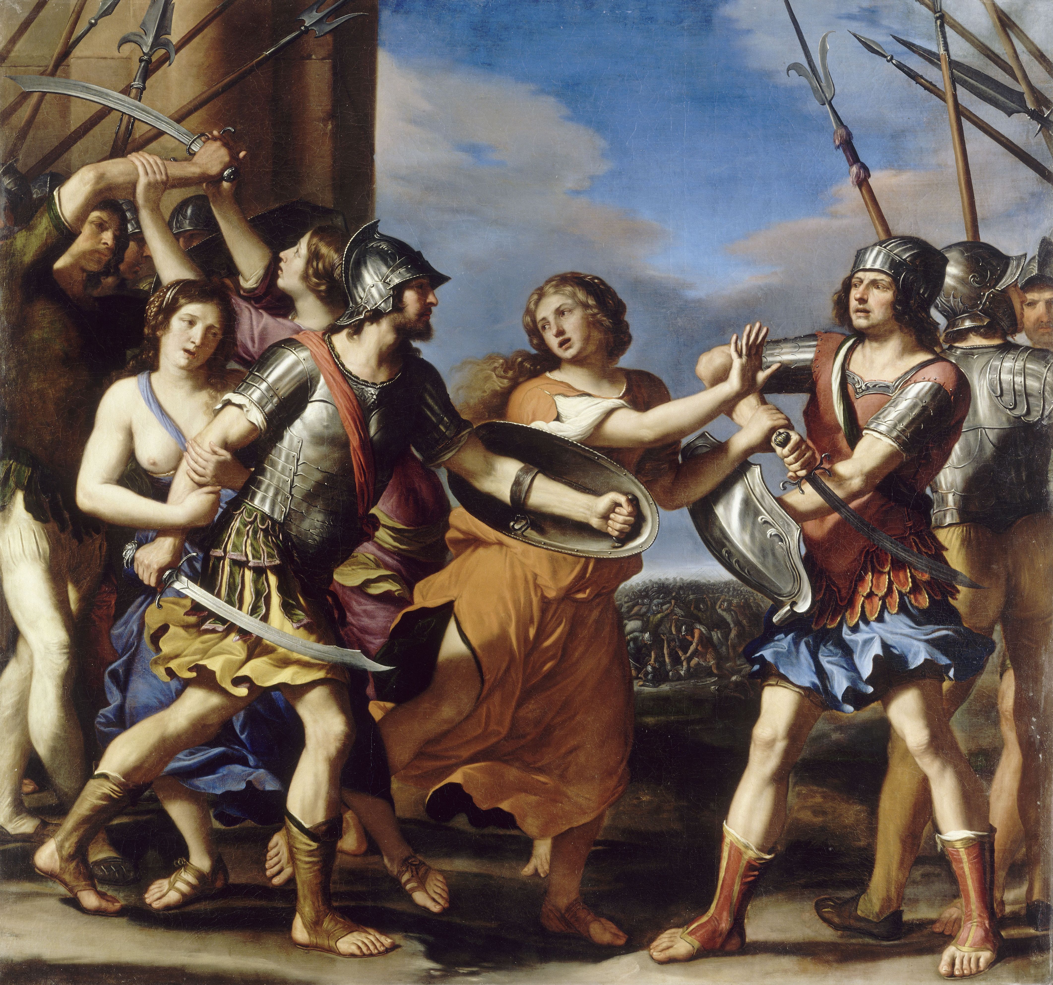 Hersilie séparant Romulus et Tatius