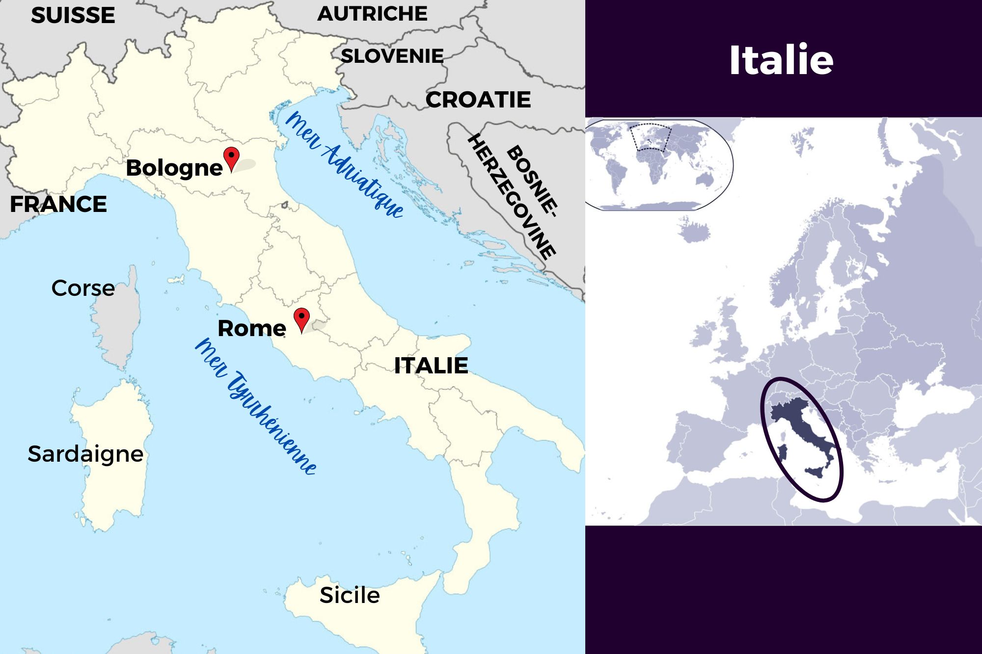 Carte de l'Italie