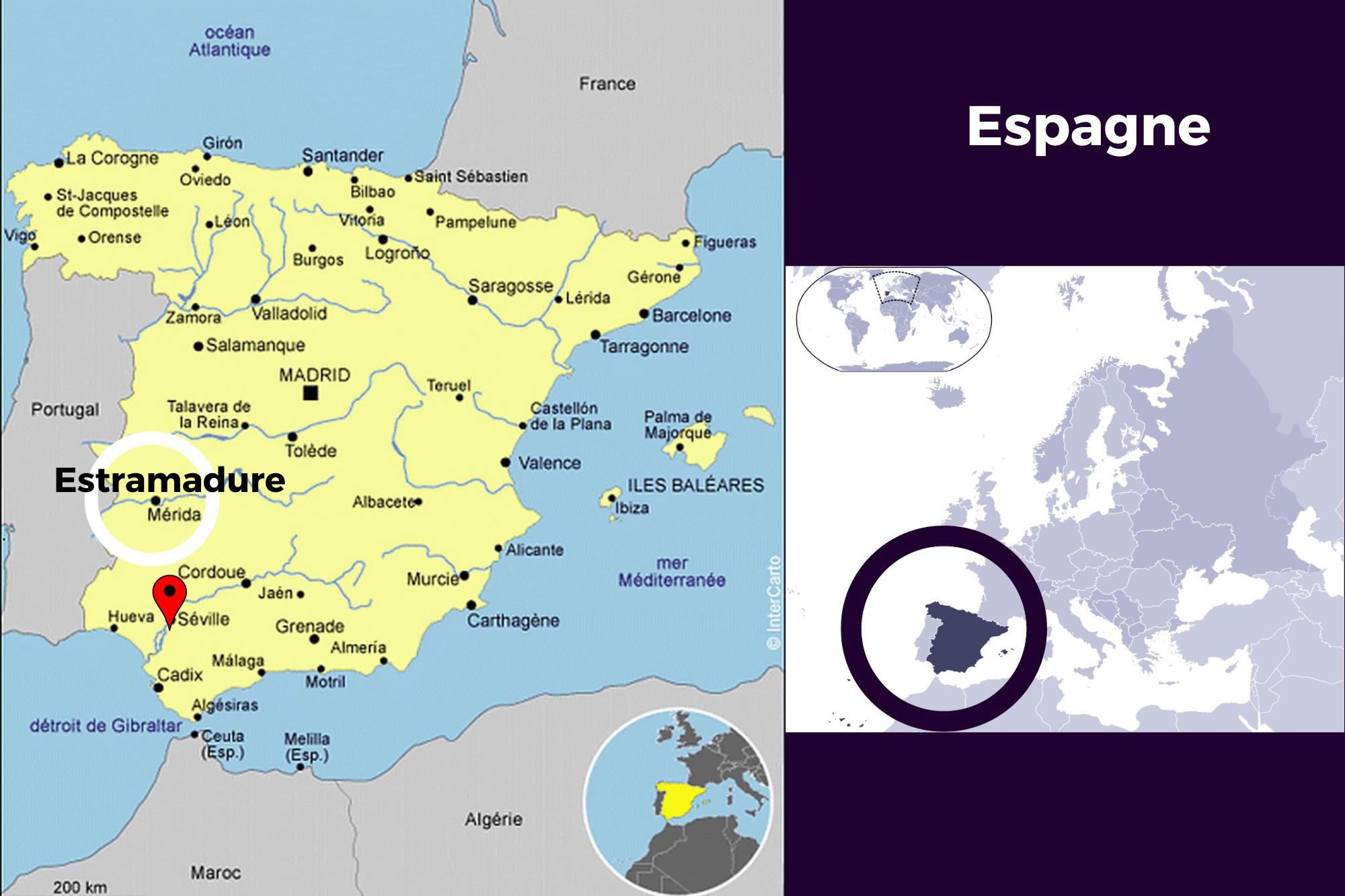 Carte de l'Espagne