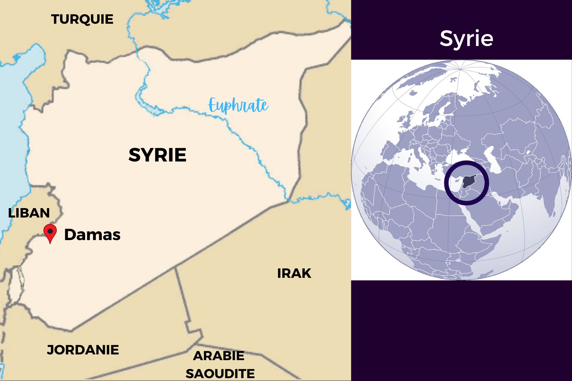 Carte de la Syrie