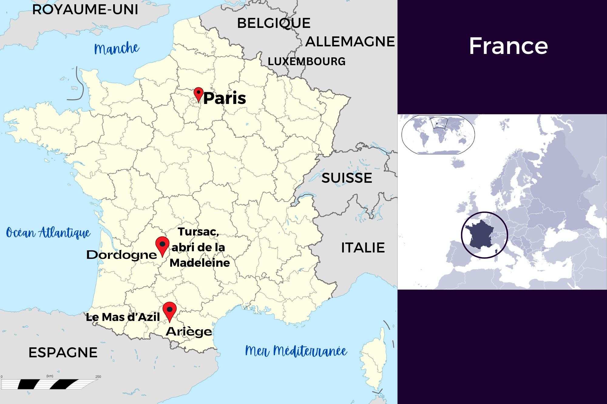 Carte géographique de la France