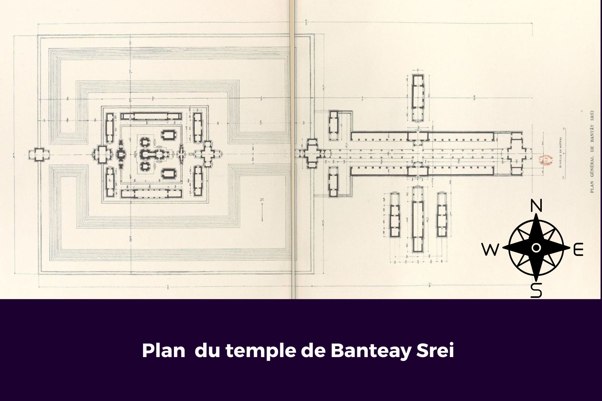 Plan du temple de Banteay Srei 