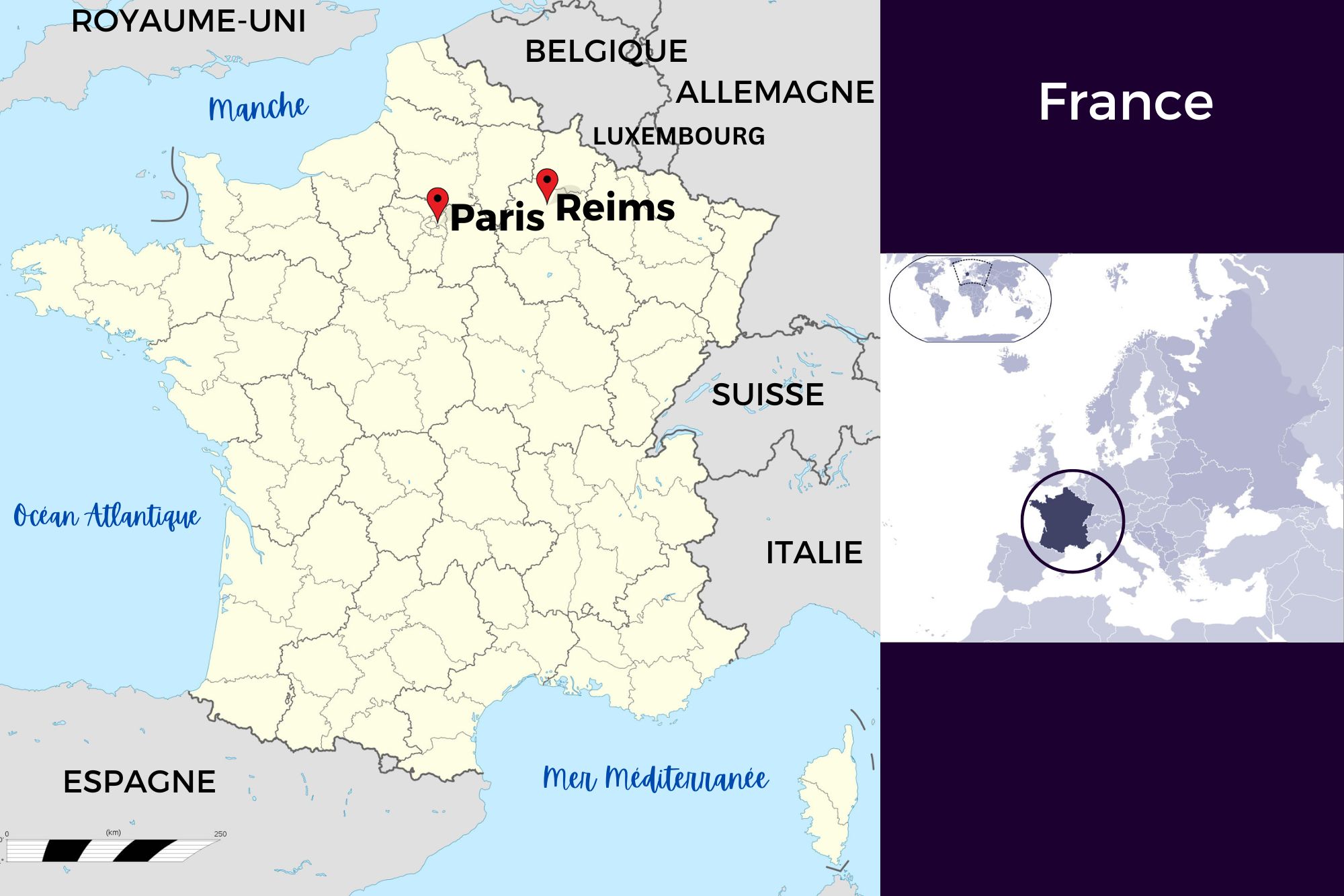 Carte géographique de France Carte géographique de France