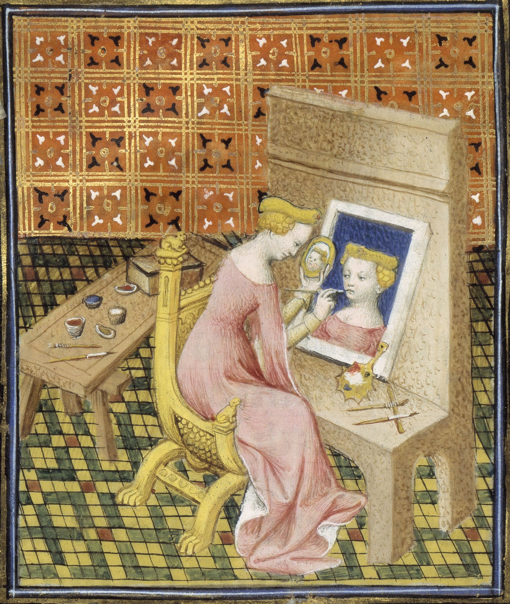 Laia faisant son autoportrait