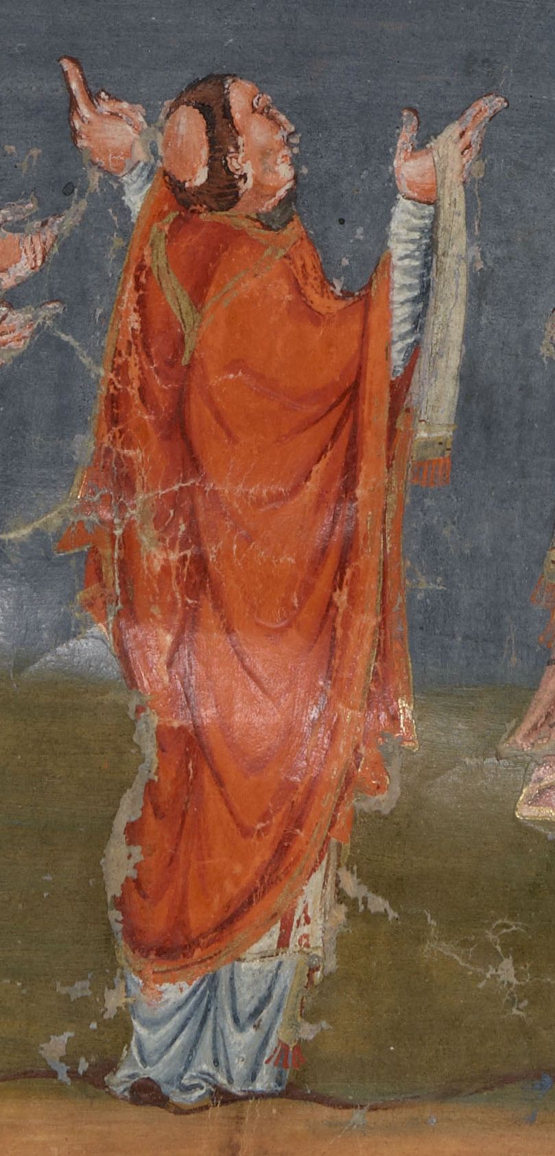 Dédicace du livre à Charles le Chauve : détail de l'abbé Vivien Dédicace du livre à Charles le Chauve : détail de l'abbé Vivien