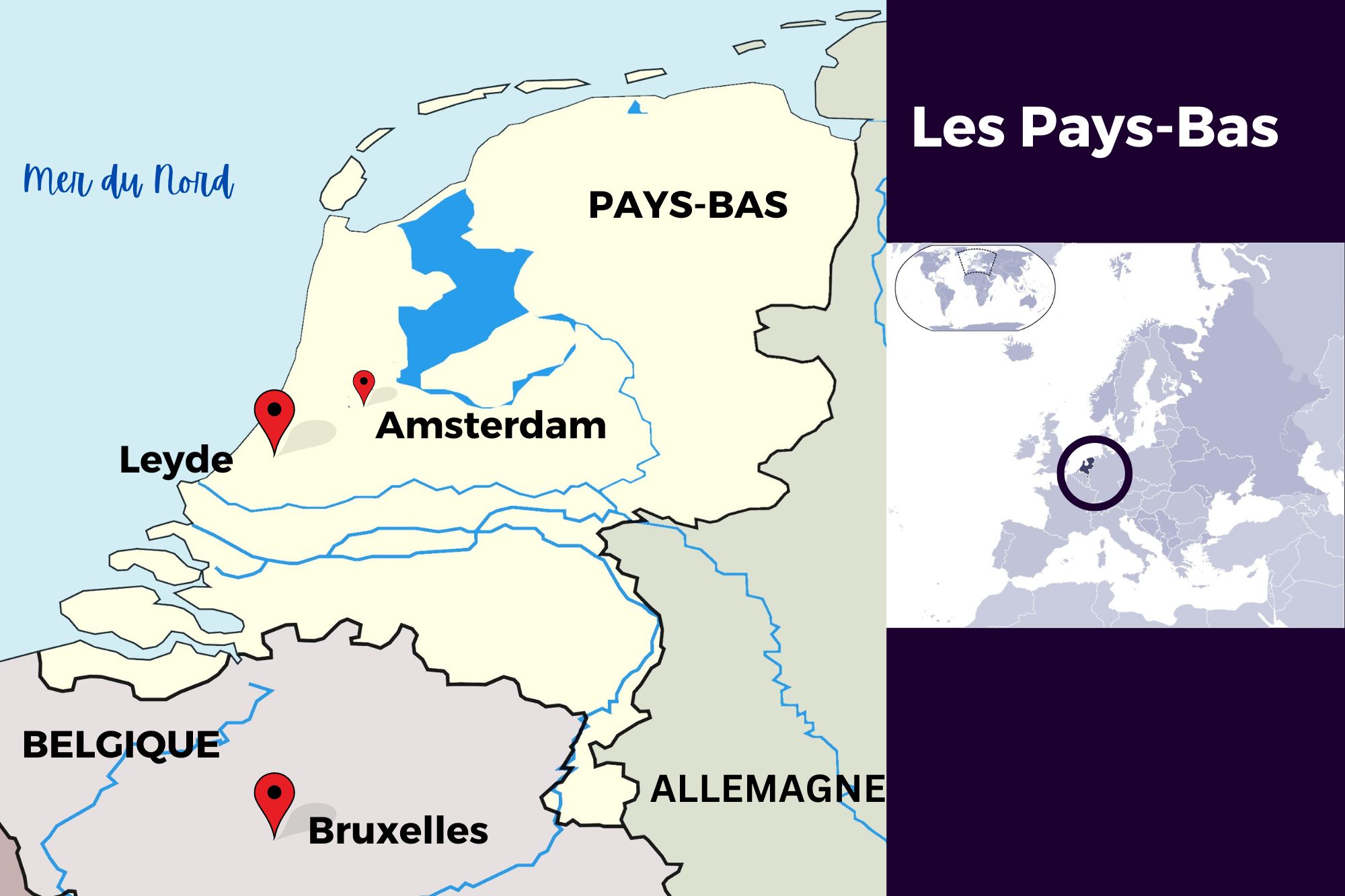 Carte des Pays-Bas Carte des Pays-Bas