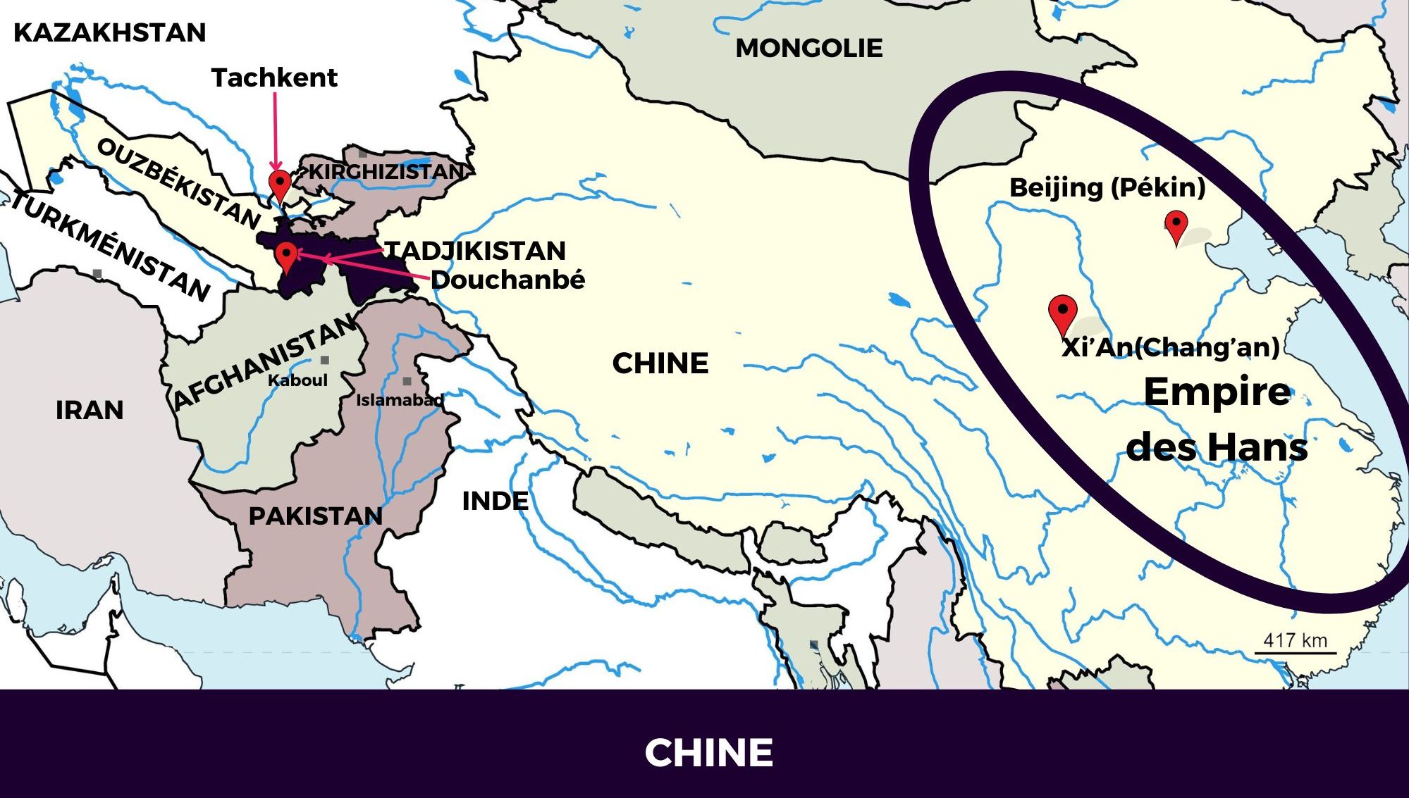 Carte géographique de la Chine Carte géographique de la Chine