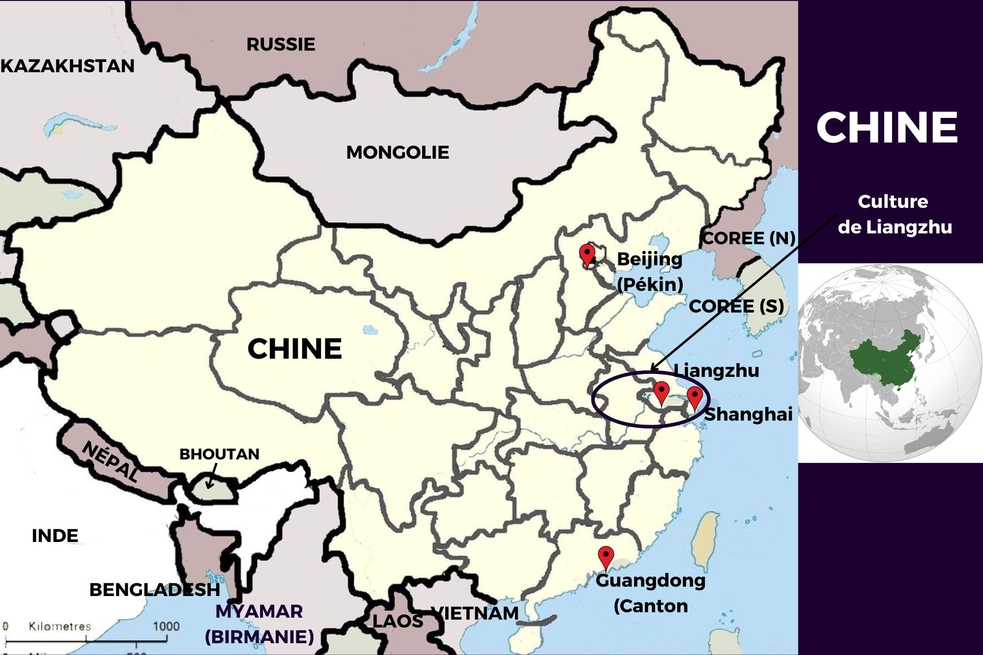 Carte de Chine - Culture de Liangzhu