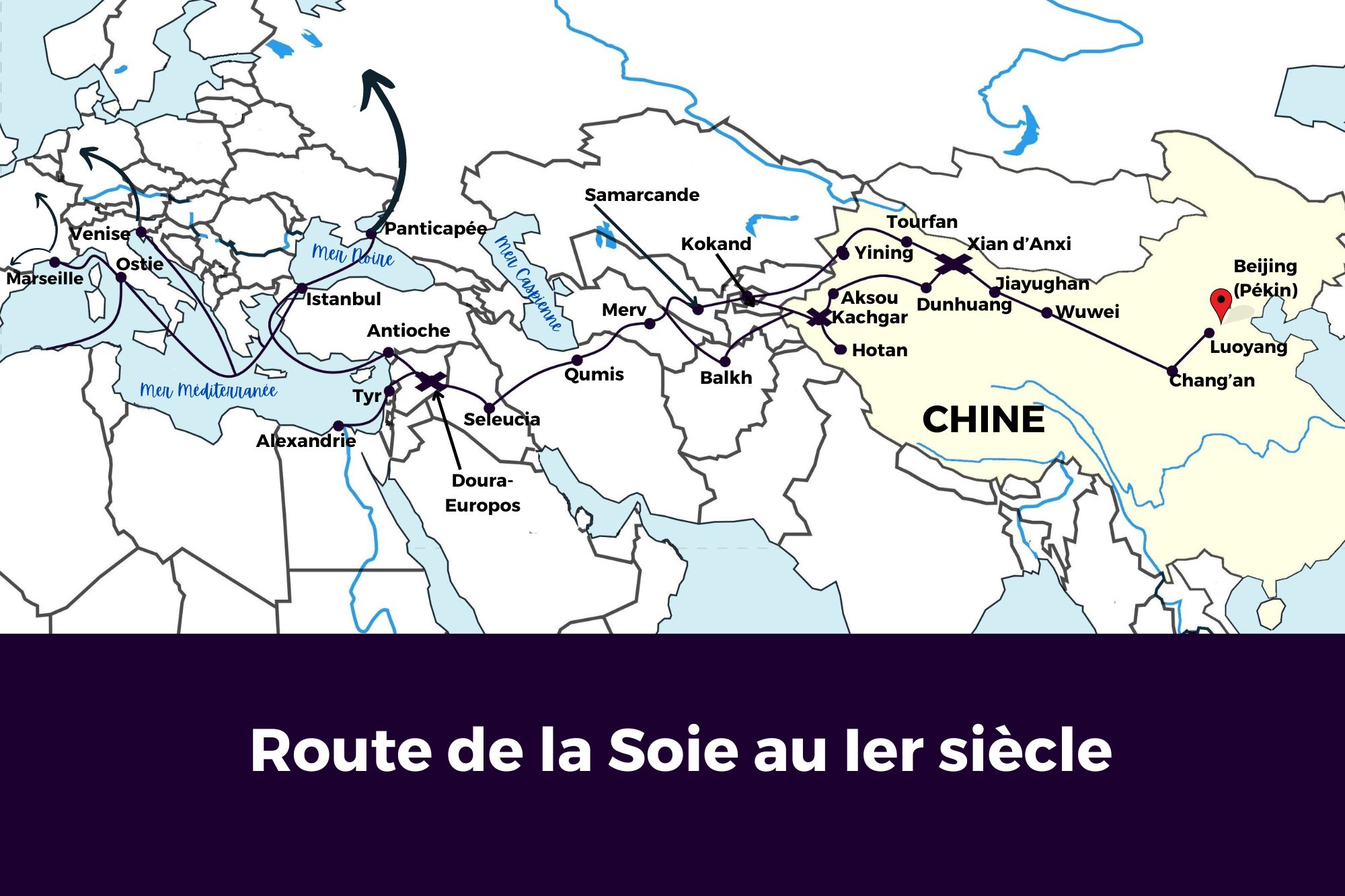 Carte de la Route de la Soie Carte de la Route de la Soie