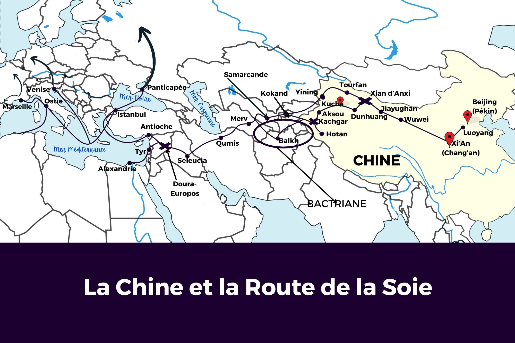 Carte de la Route de la Soie Carte de la Route de la Soie