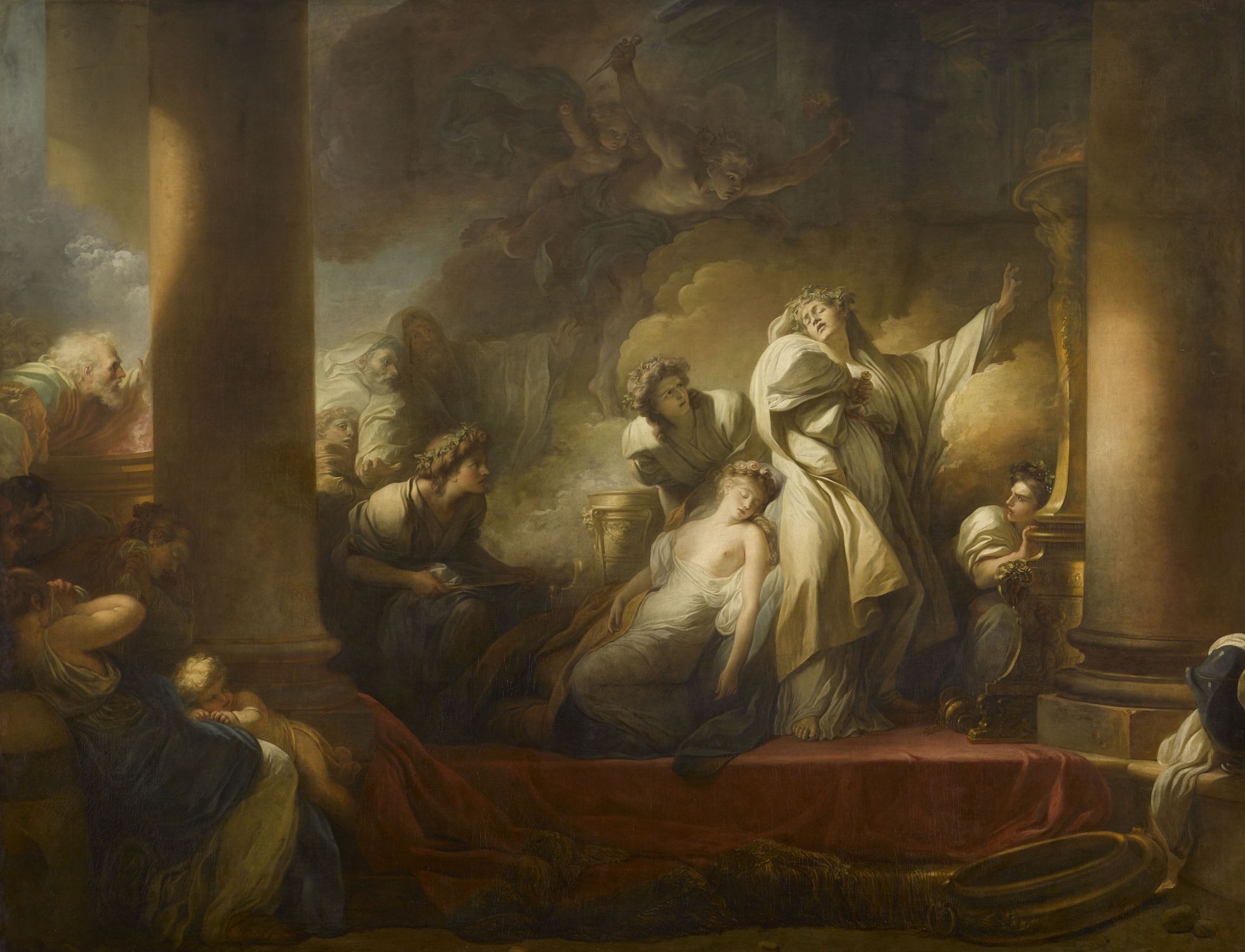 Le Grand prêtre Corésus se sacrifie pour sauver Callirhoé