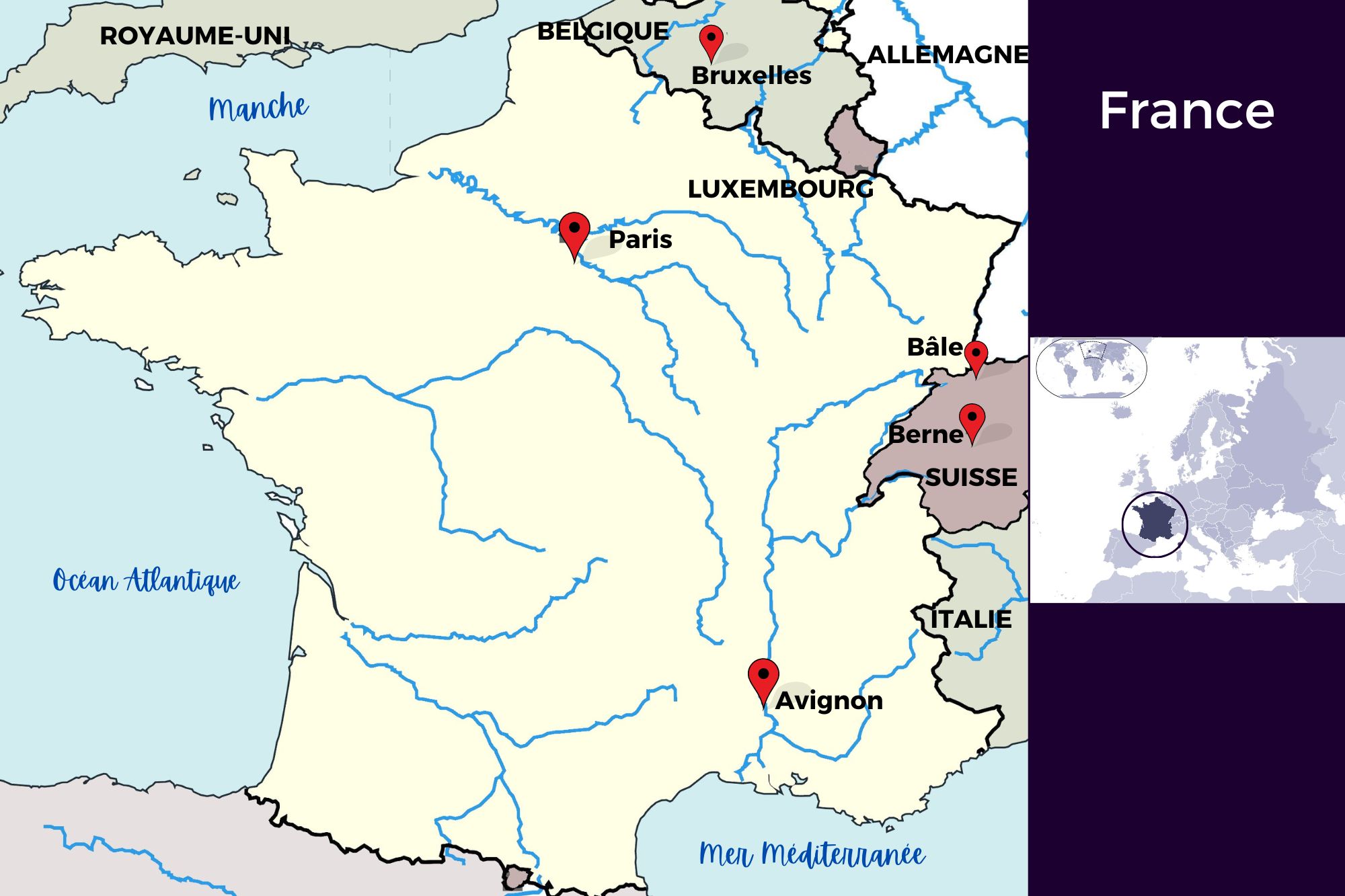 Carte de la France Carte de la France