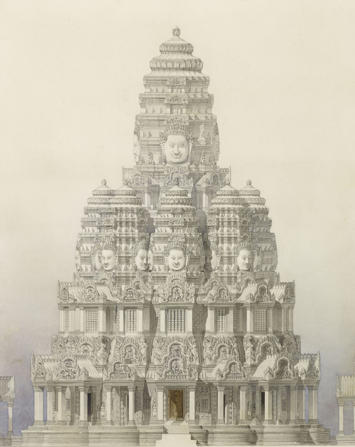 Reconstitution de la tour centrale du Bayon Reconstitution de la tour centrale du Bayon