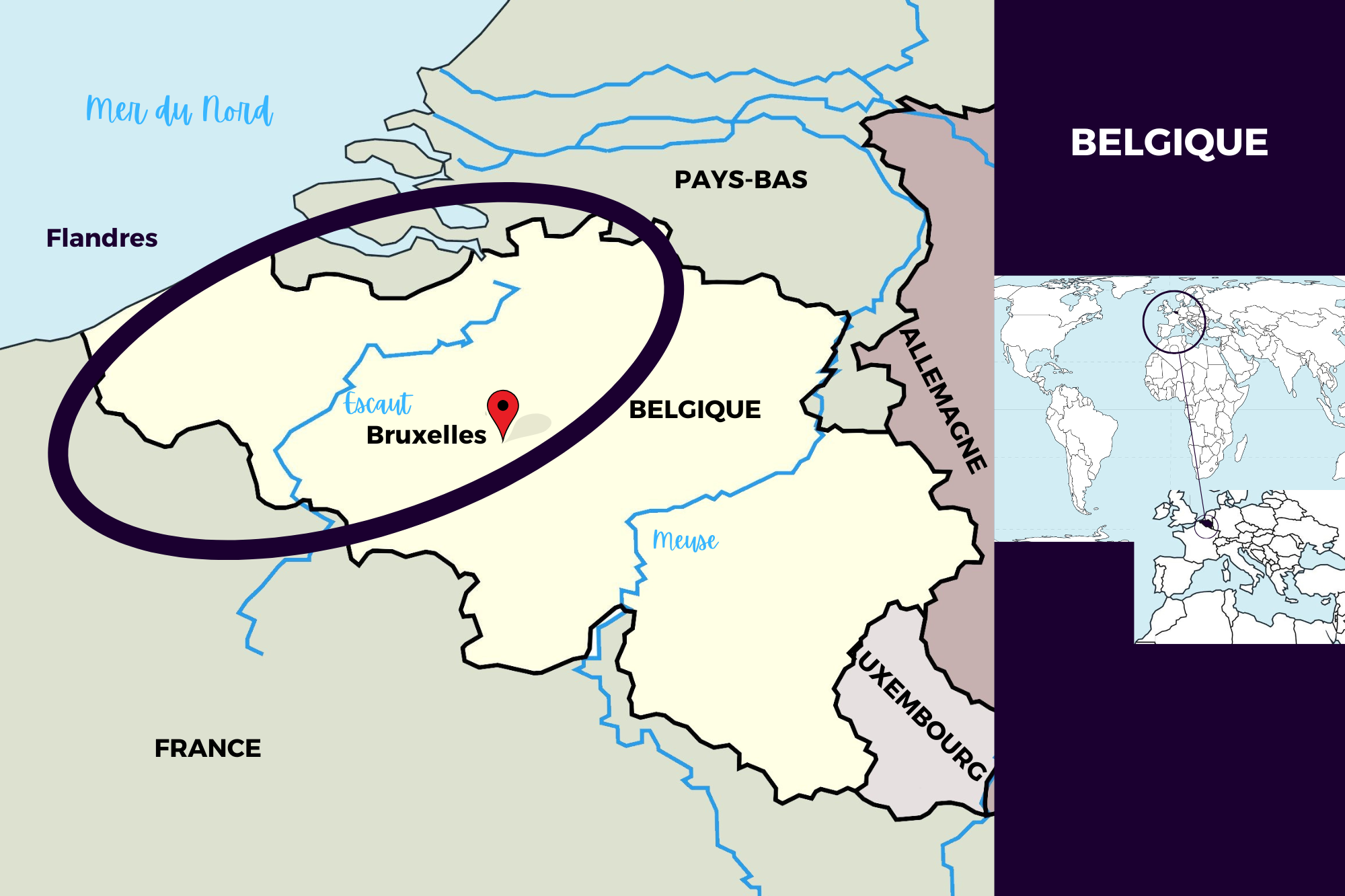 Carte de la Belgique Carte de la Belgique