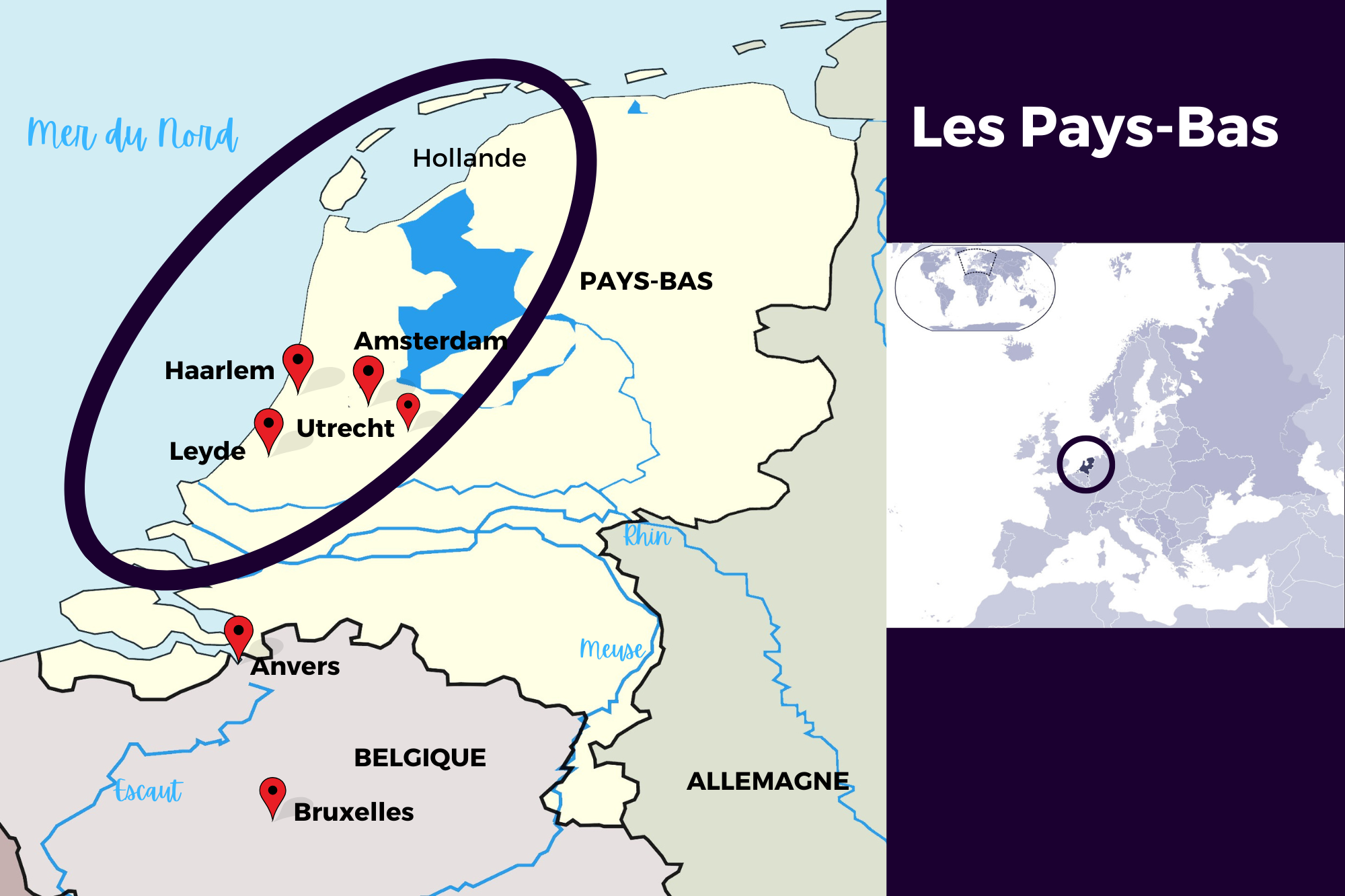 Carte des Pays-Bas Carte des Pays-Bas