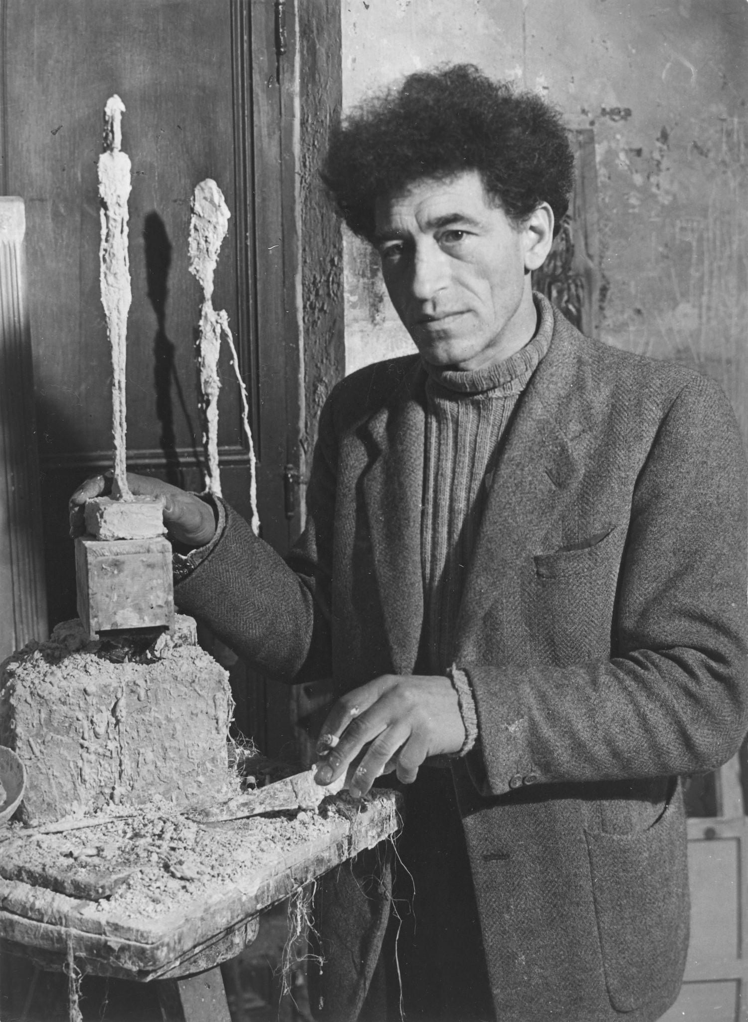 Giacometti dans son atelier 