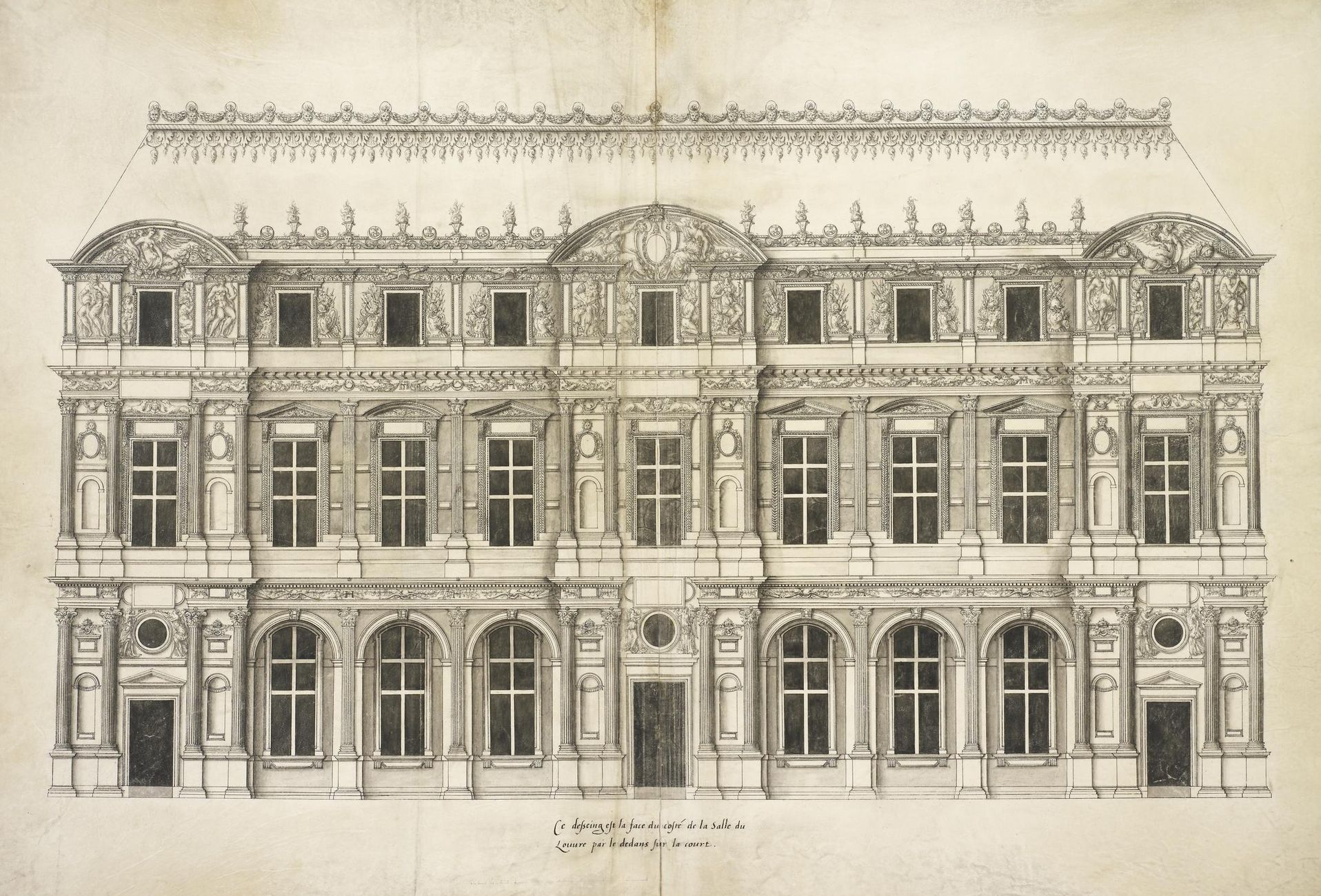 Élévation de l'aile Lescot