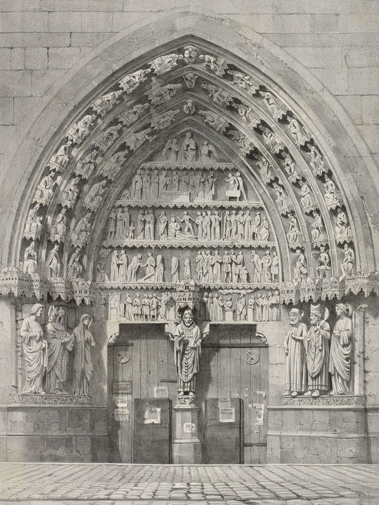 Porche latéral nord de Notre-Dame de Reims - Portail de saint Nicaise