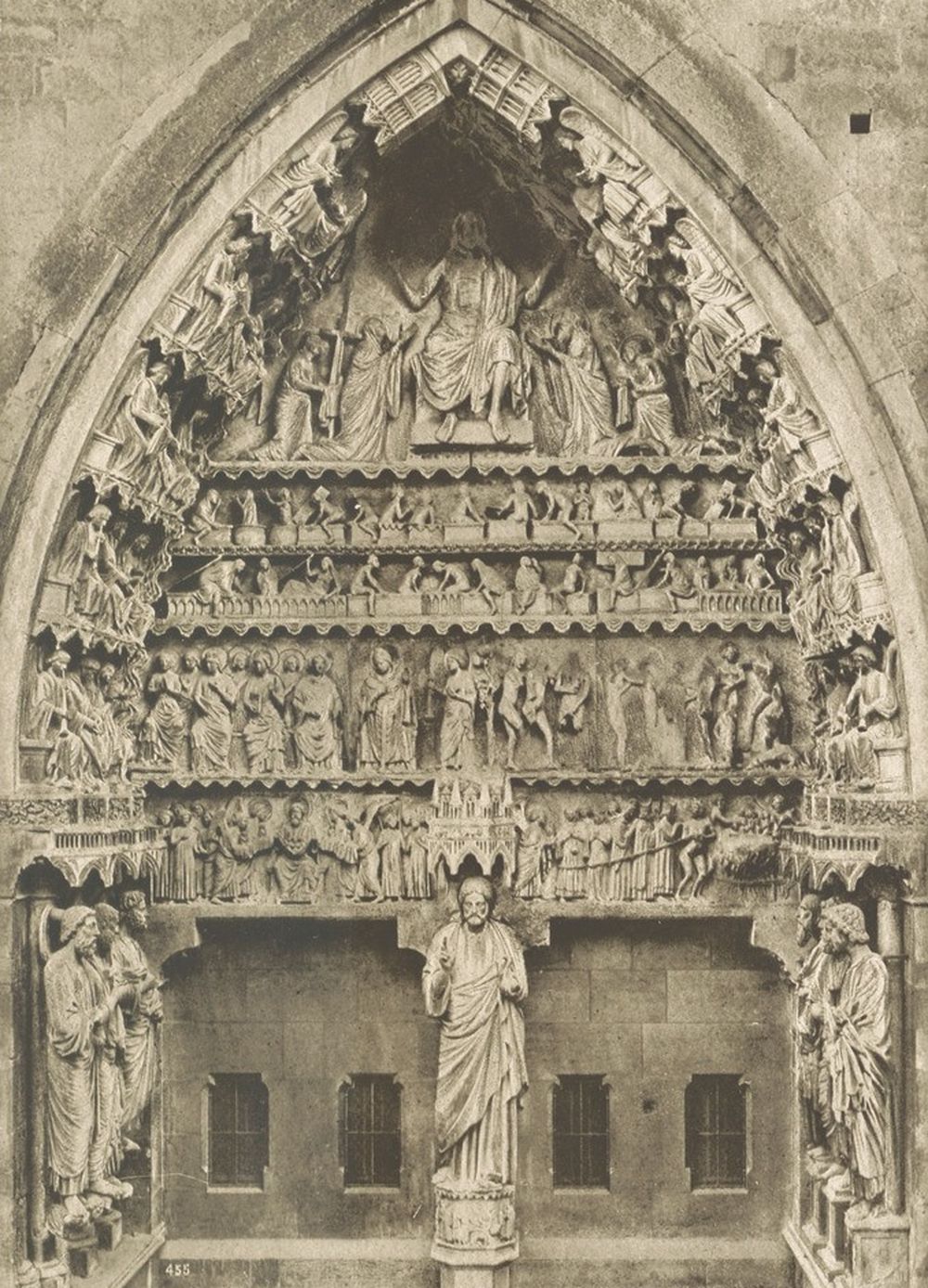 Porche latéral nord de Notre-Dame de Reims - Portail du Jugement dernier