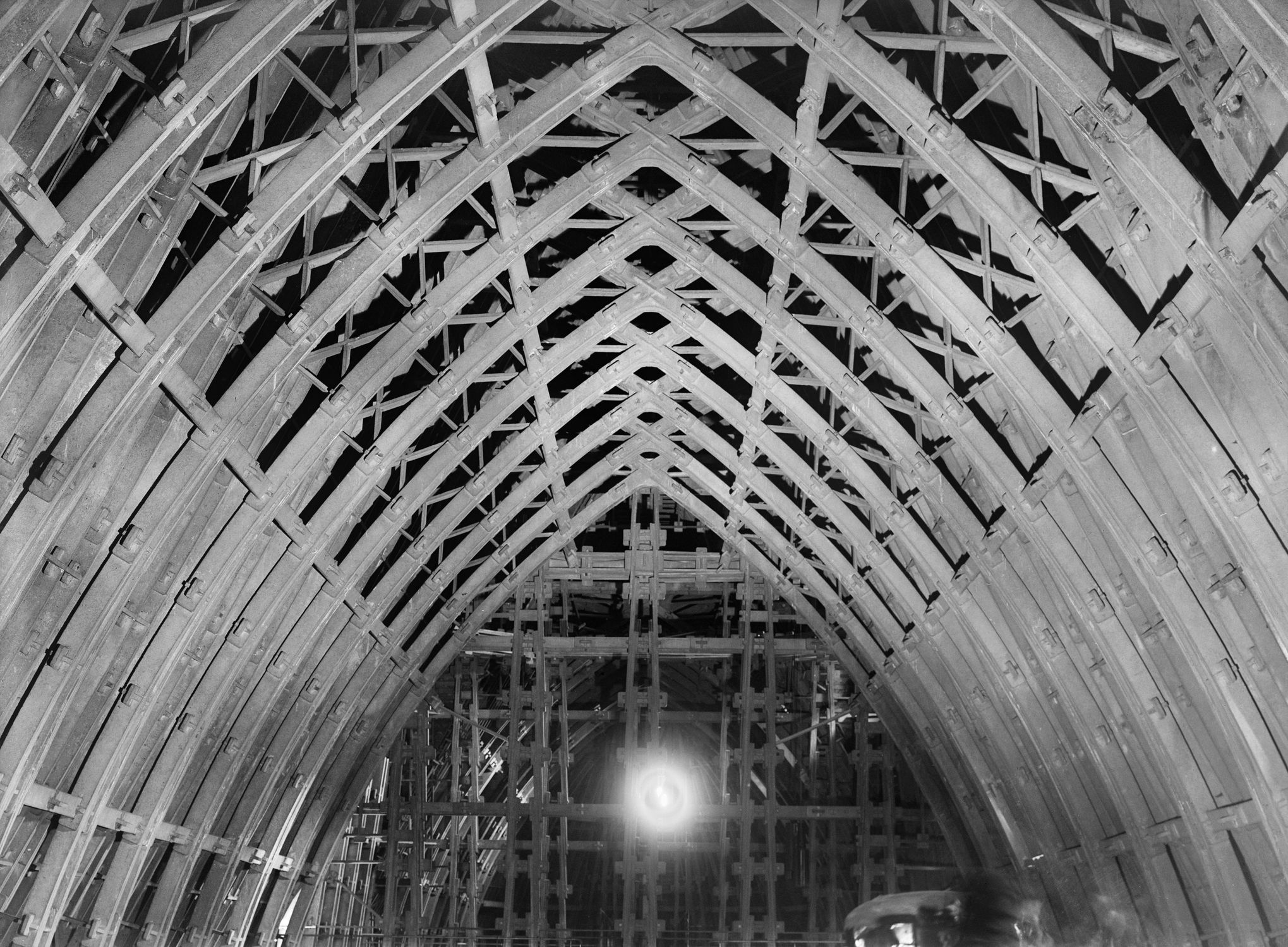 Charpente de la nef de la cathédrale de Reims