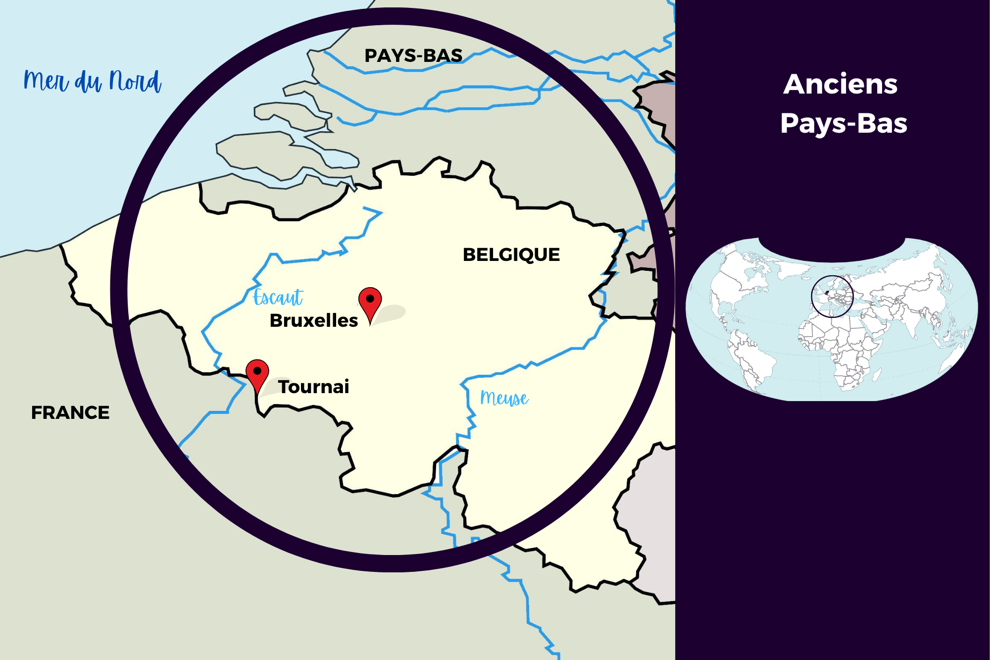 Carte des Anciens Pays-Bas