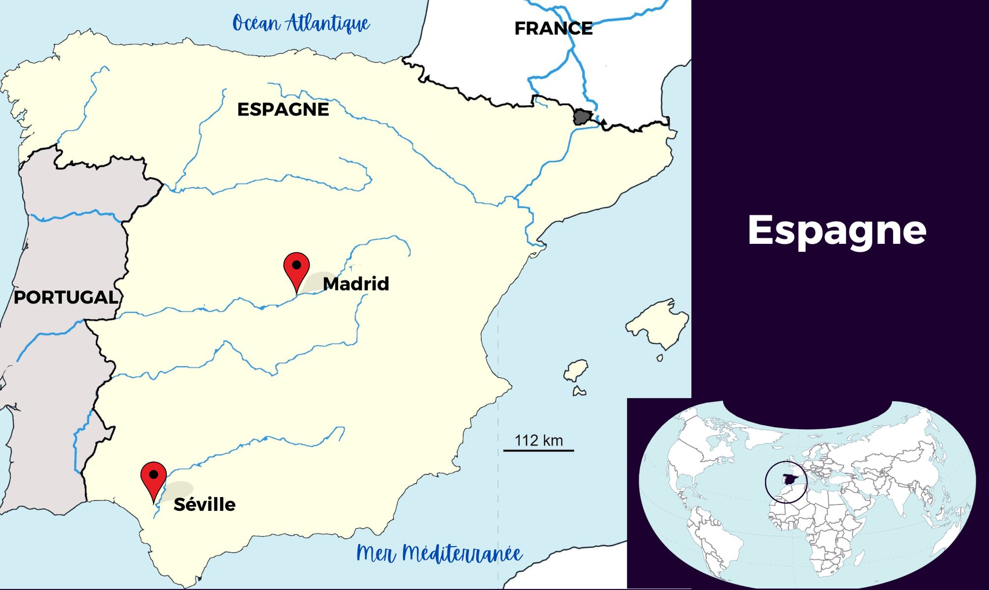 Carte de l'Espagne