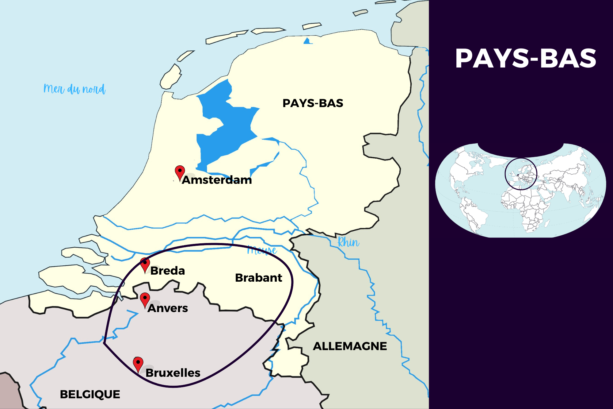 Carte des Pays-Bas