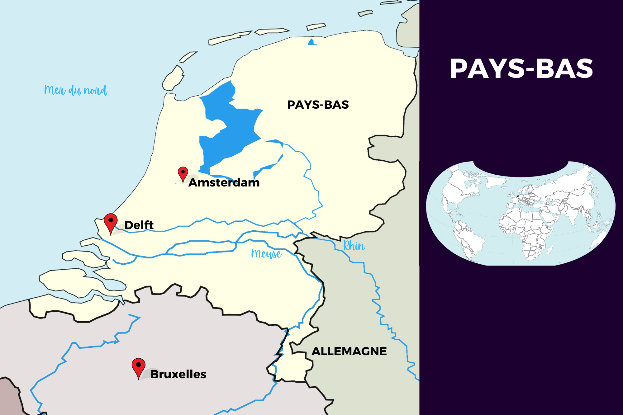 Carte des Pays-Bas
