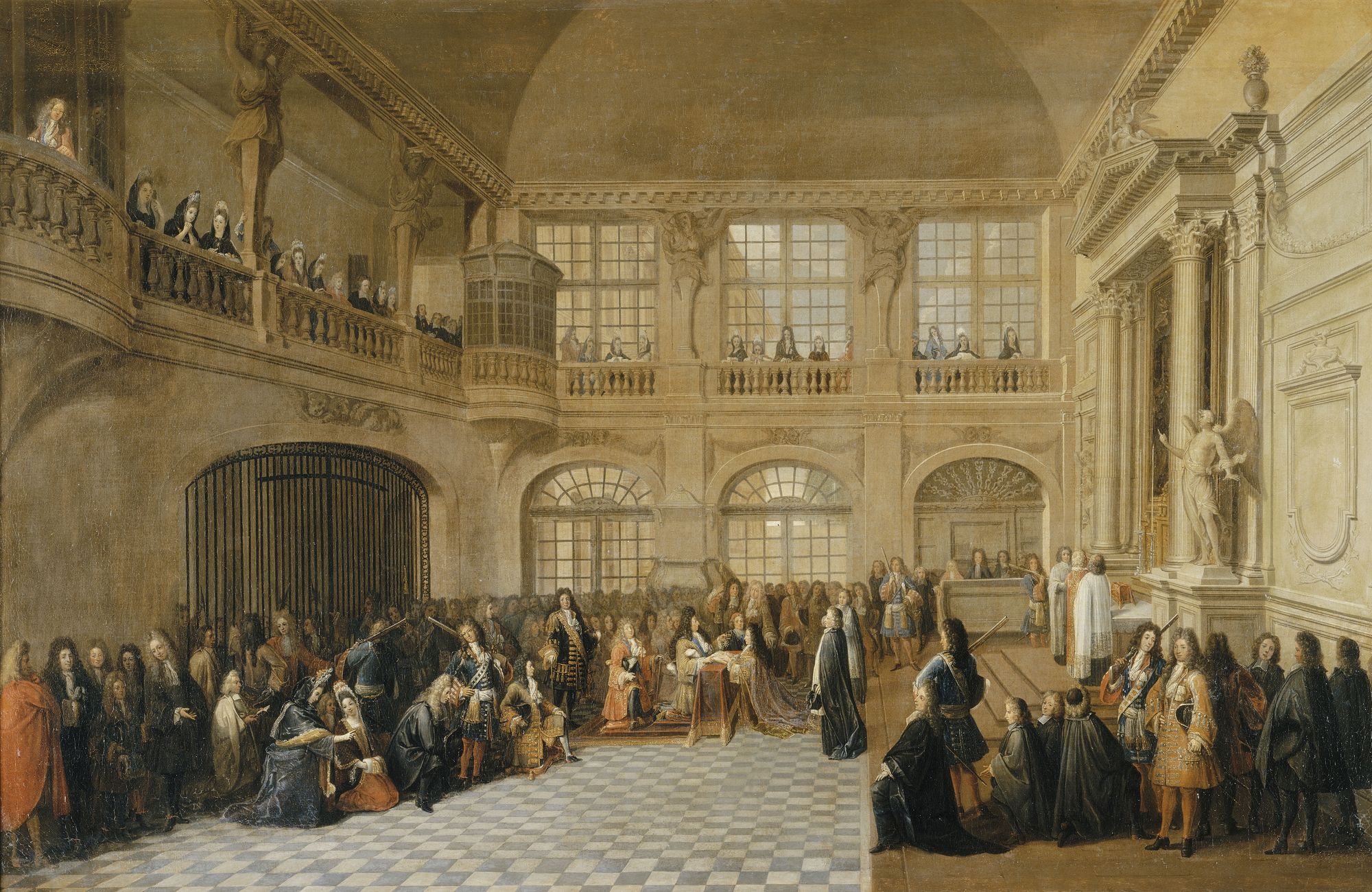 Louis XIV recevant le serment du marquis de Dangeau