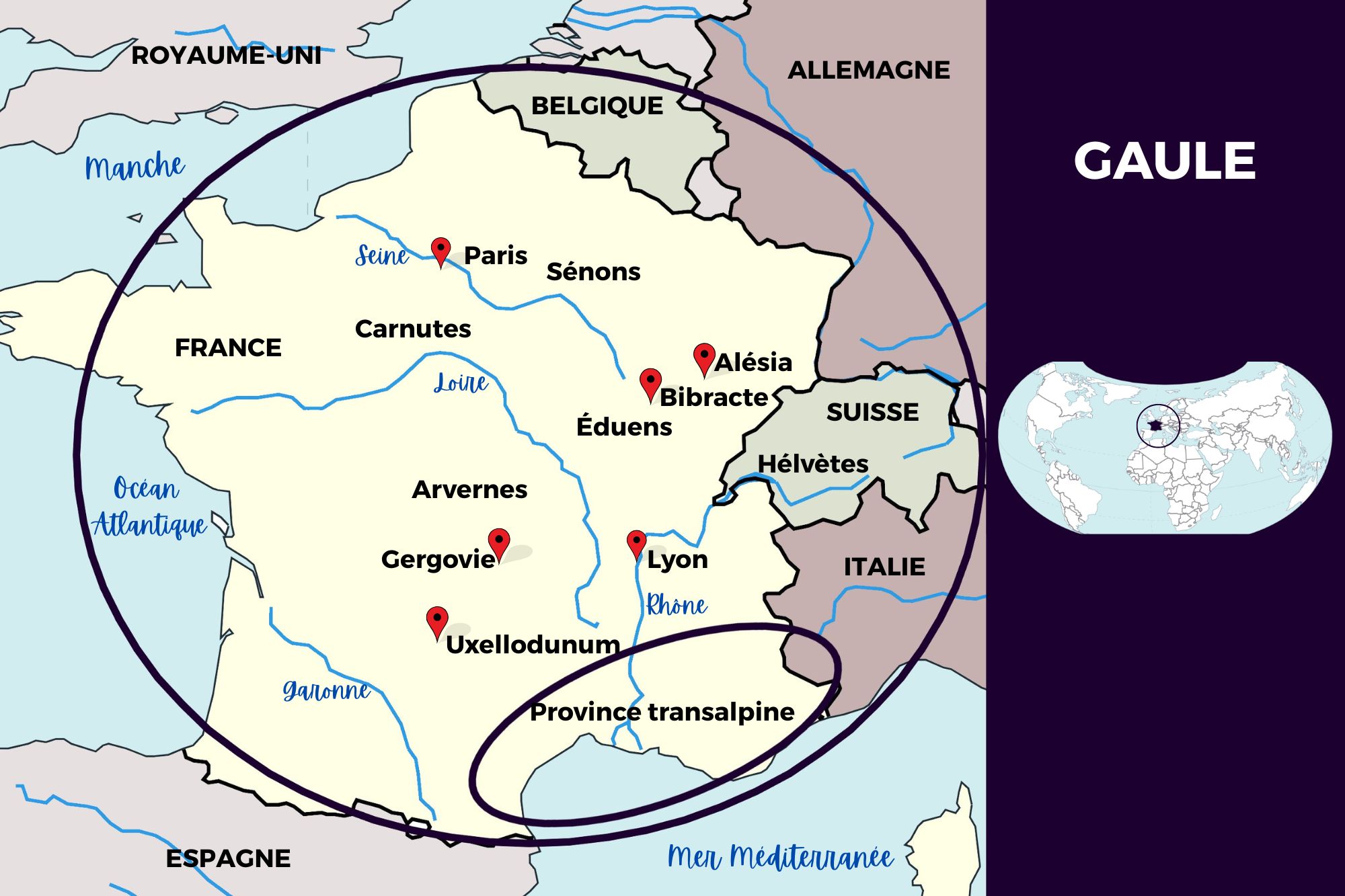 Carte de la Gaule