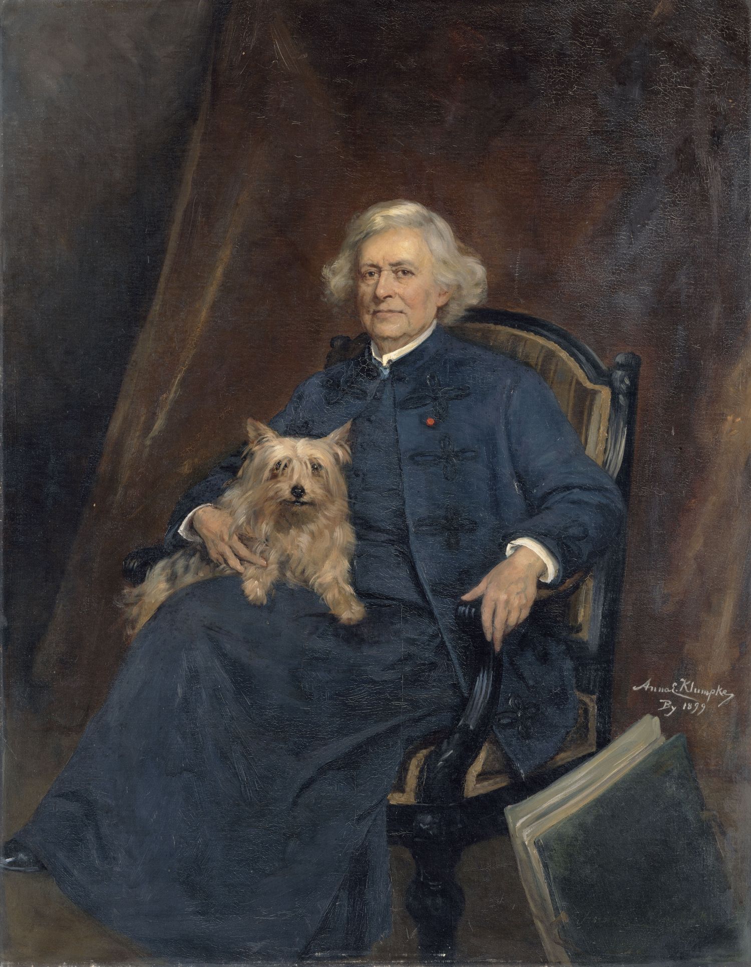 Portrait de Rosa Bonheur avec son chien Charly Portrait de Rosa Bonheur avec son chien Charly