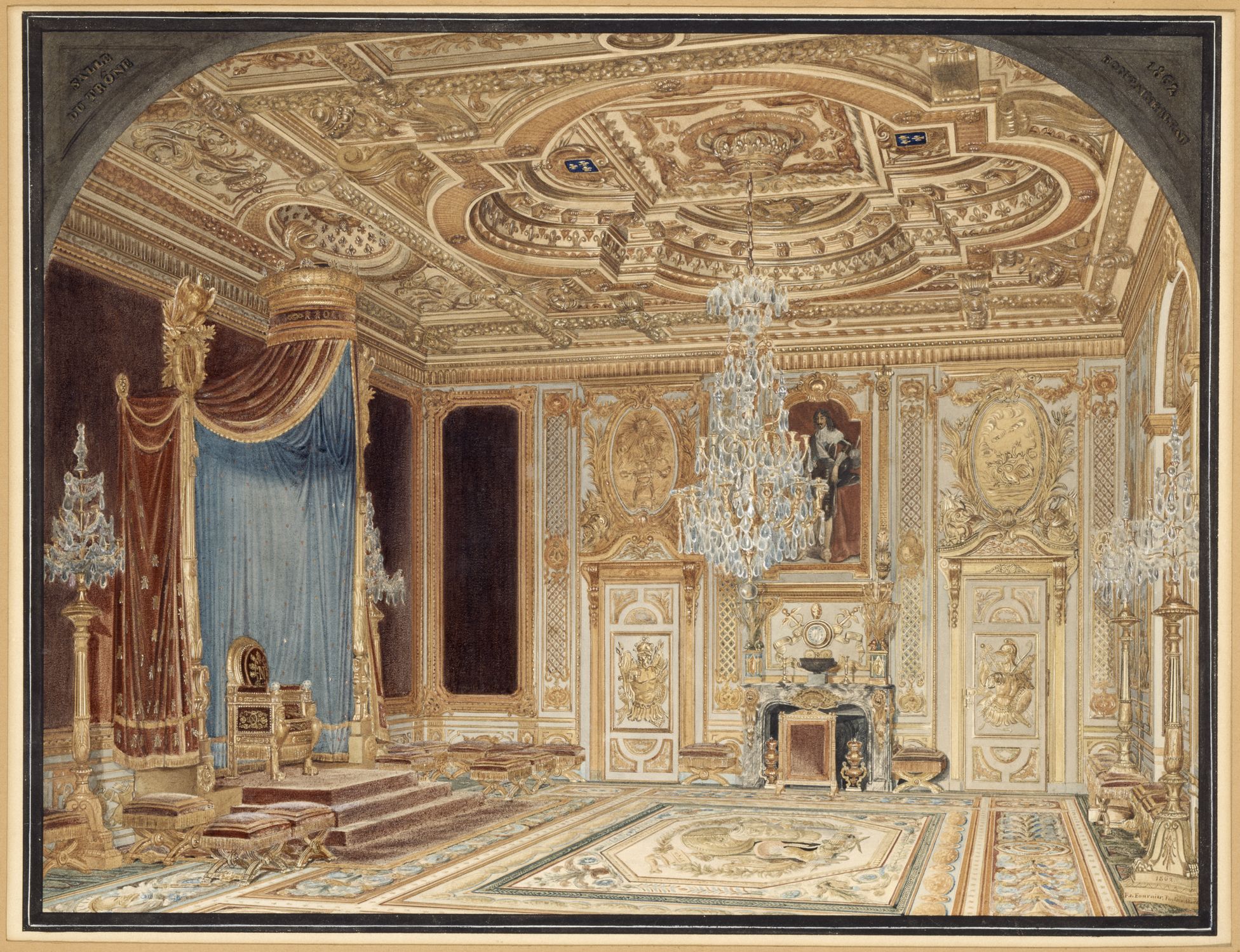 La Salle du trône au palais de Fontainebleau