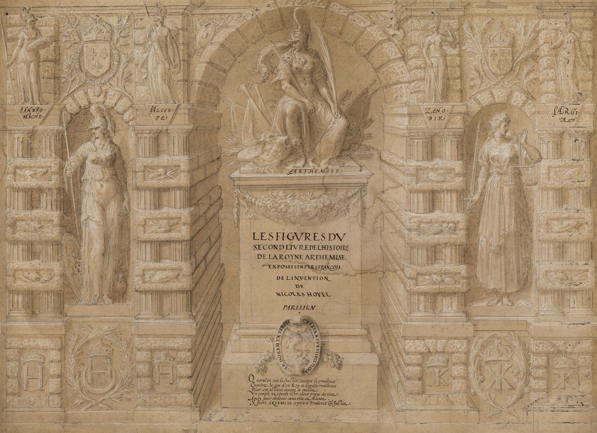 Frontispice pour le second livre de l'Histoire de la Reine Arthémise