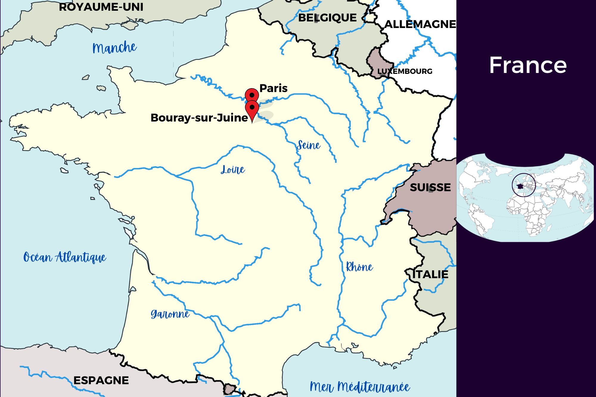 Carte de la France