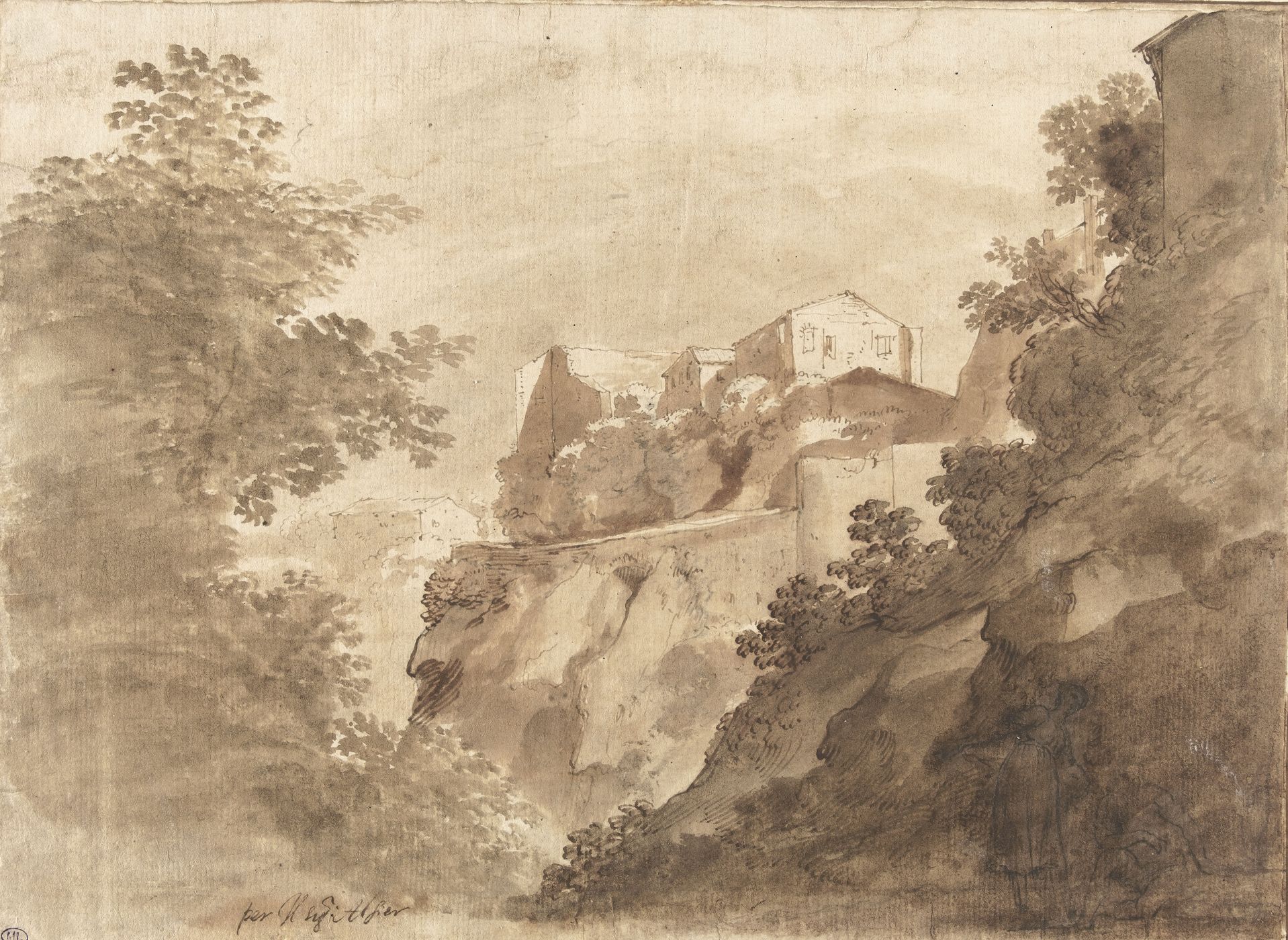 Vue de Tivoli, près de la cascade