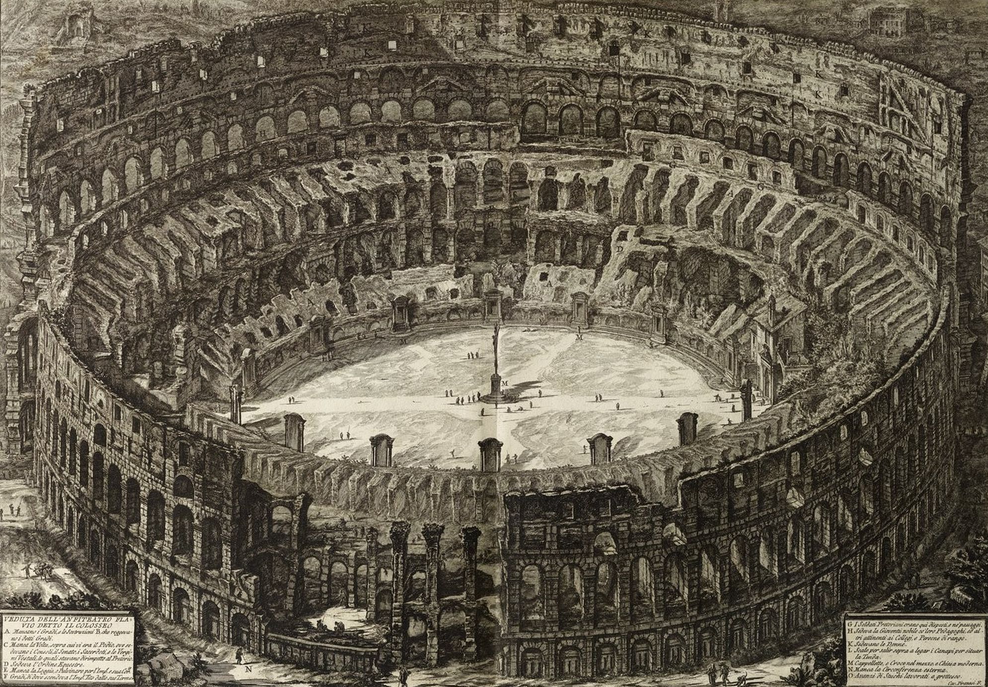 Vue de l'amphithéâtre flavien dit Le Colisée